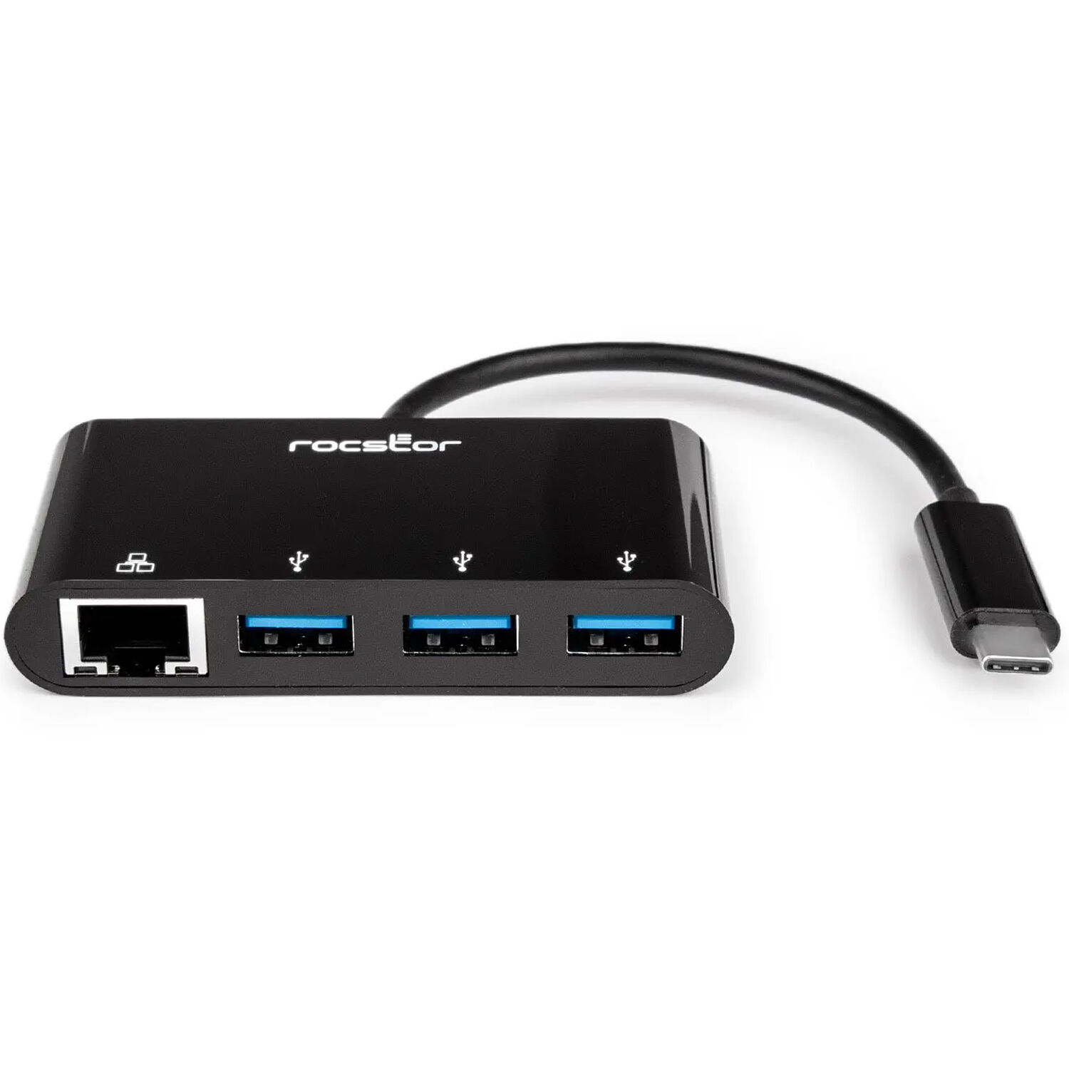 PREMIUM 3 PORT USB-C HUB WITH GIGABIT ETHERNET USB C TO 3X USB-A USB 3.0 HUB WIT — view 2