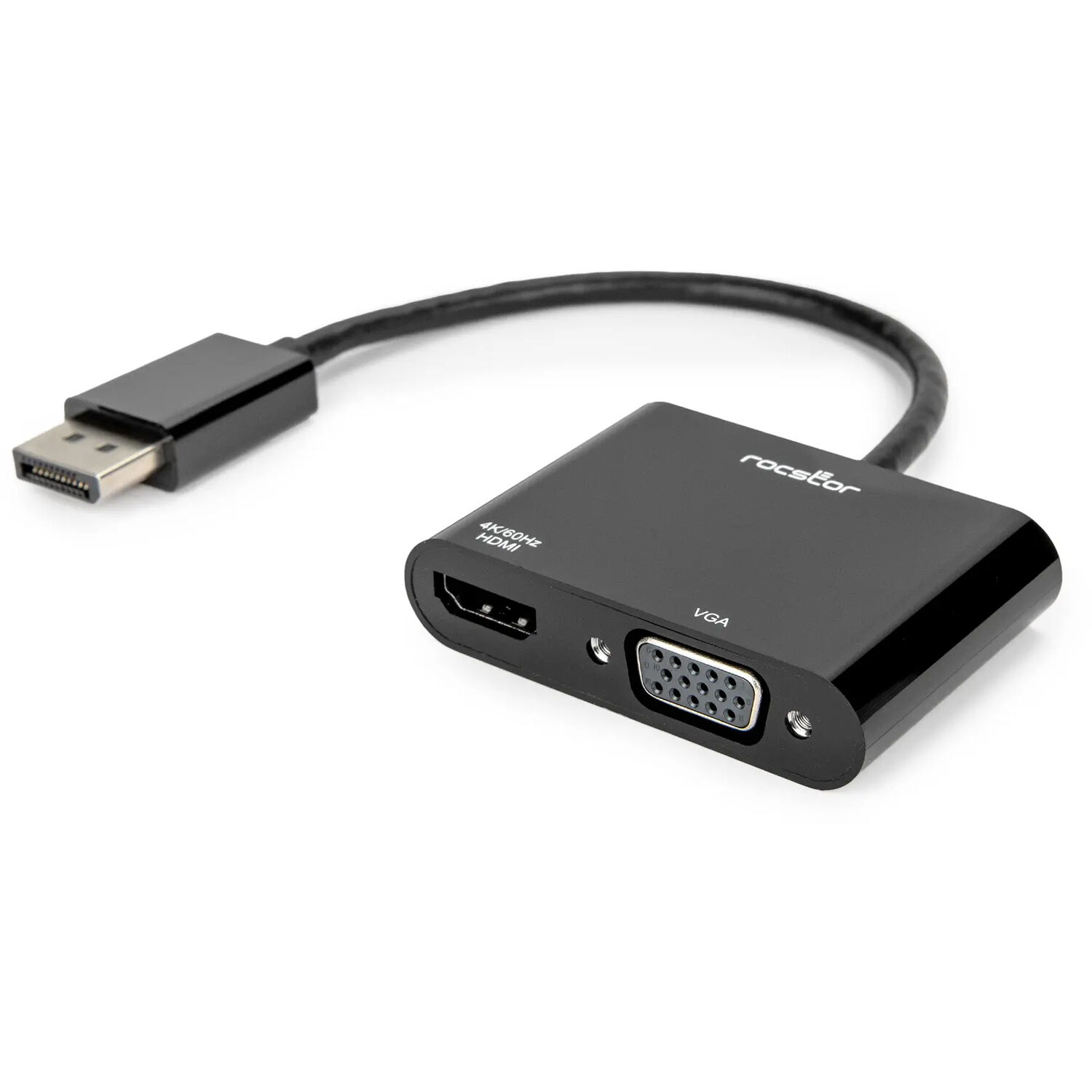 Rocstor active DisplayPort to HDMI VGA adapter for connecting a DisplayPort source to HDMI or VGA displays — view 3