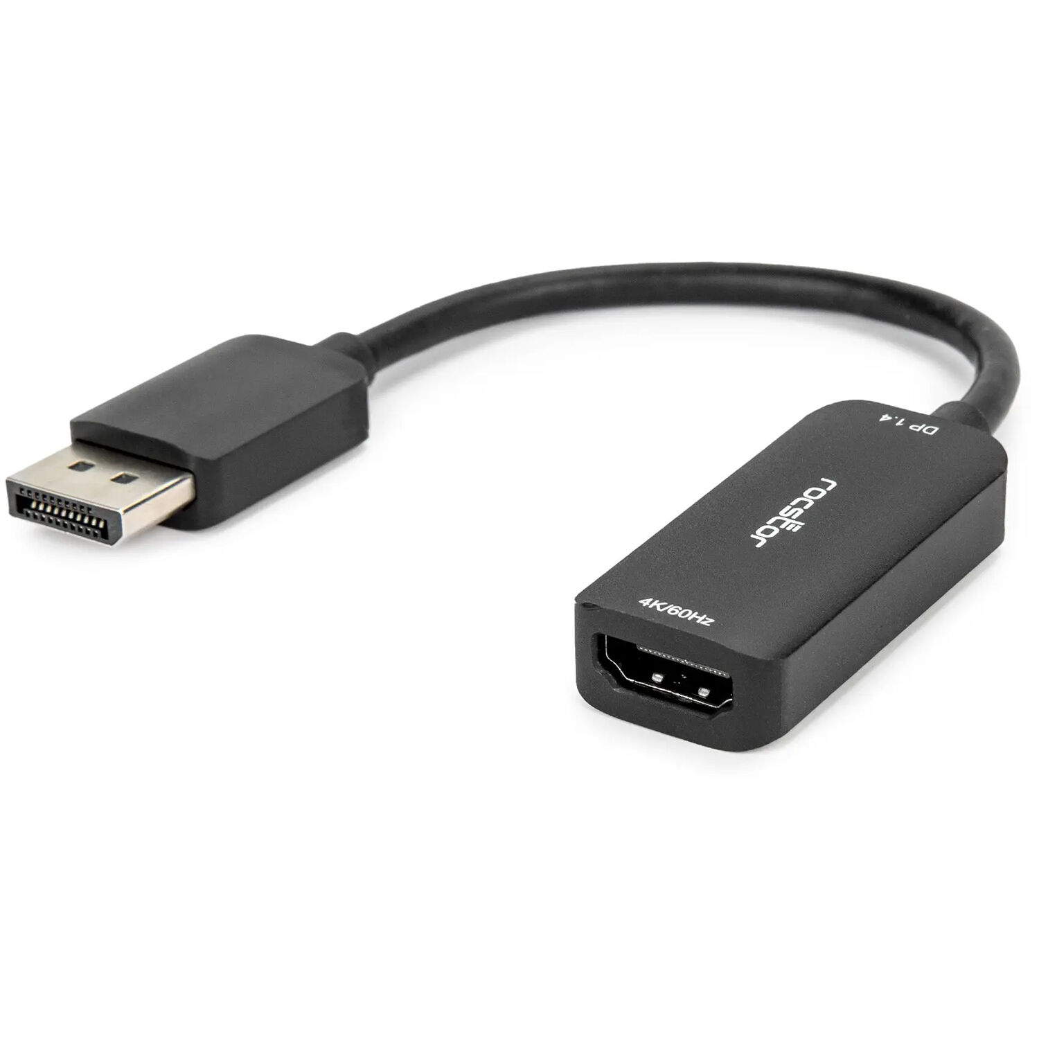 Rocstor active DisplayPort 1.4 to HDMI 4K adapter for connecting a DisplayPort source to an HDMI display — view 2