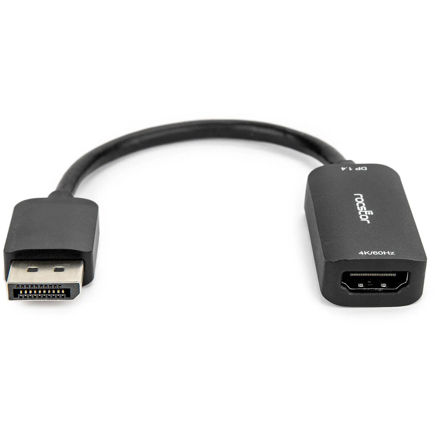 Rocstor active DisplayPort 1.4 to HDMI 4K adapter for connecting a DisplayPort source to an HDMI display — view 3
