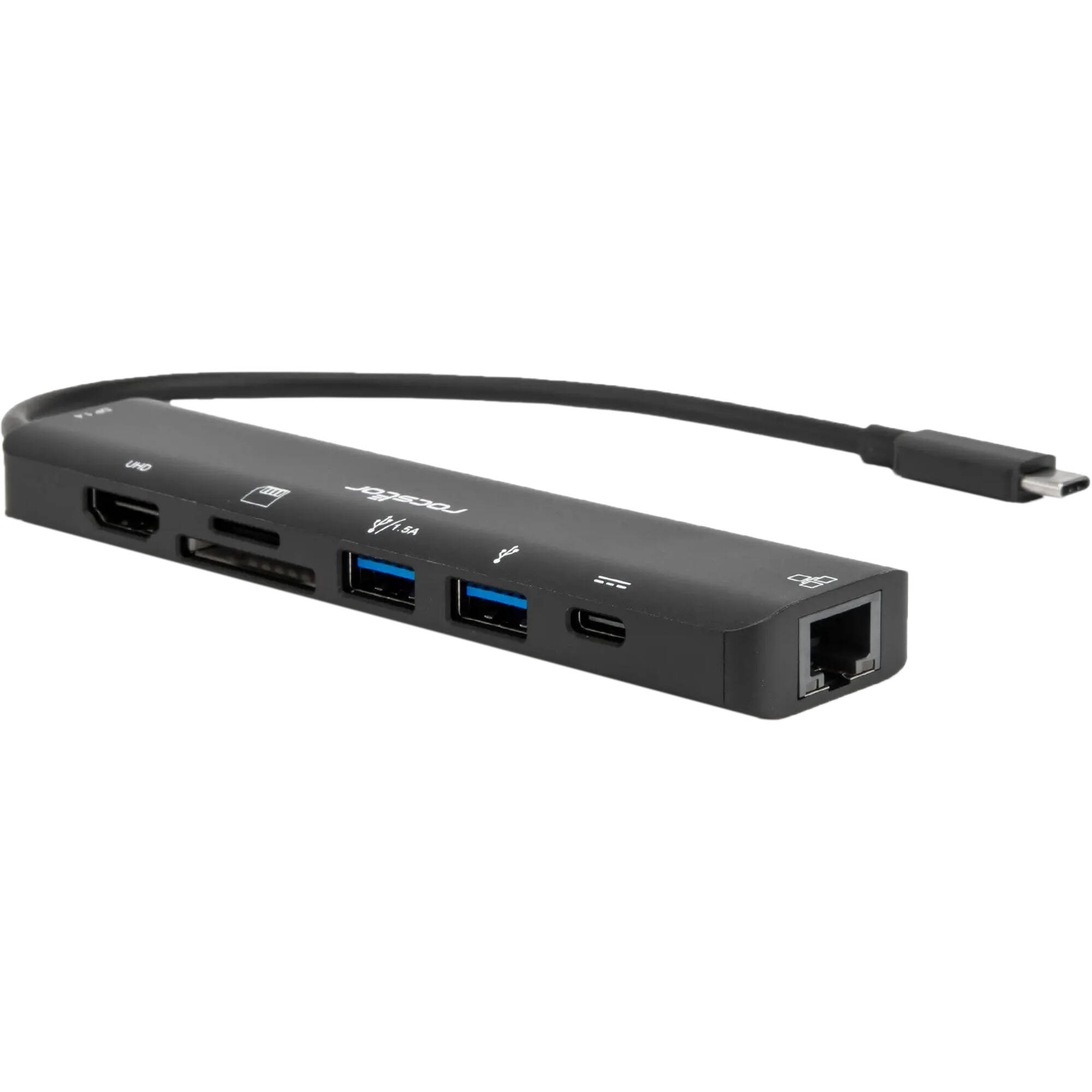Premium USB Type-C 7-in-1 4k Multiport Adapter with Dp 1.4 Alt Mode - USB C to H