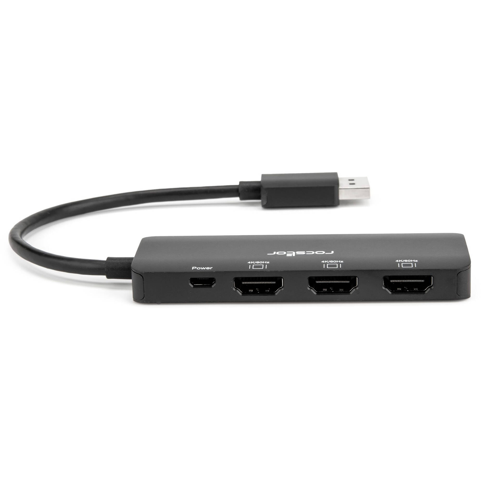 DisplayPort 1.4 to triple HDMI 4K adapter with MST for multi-monitor setups — view 2