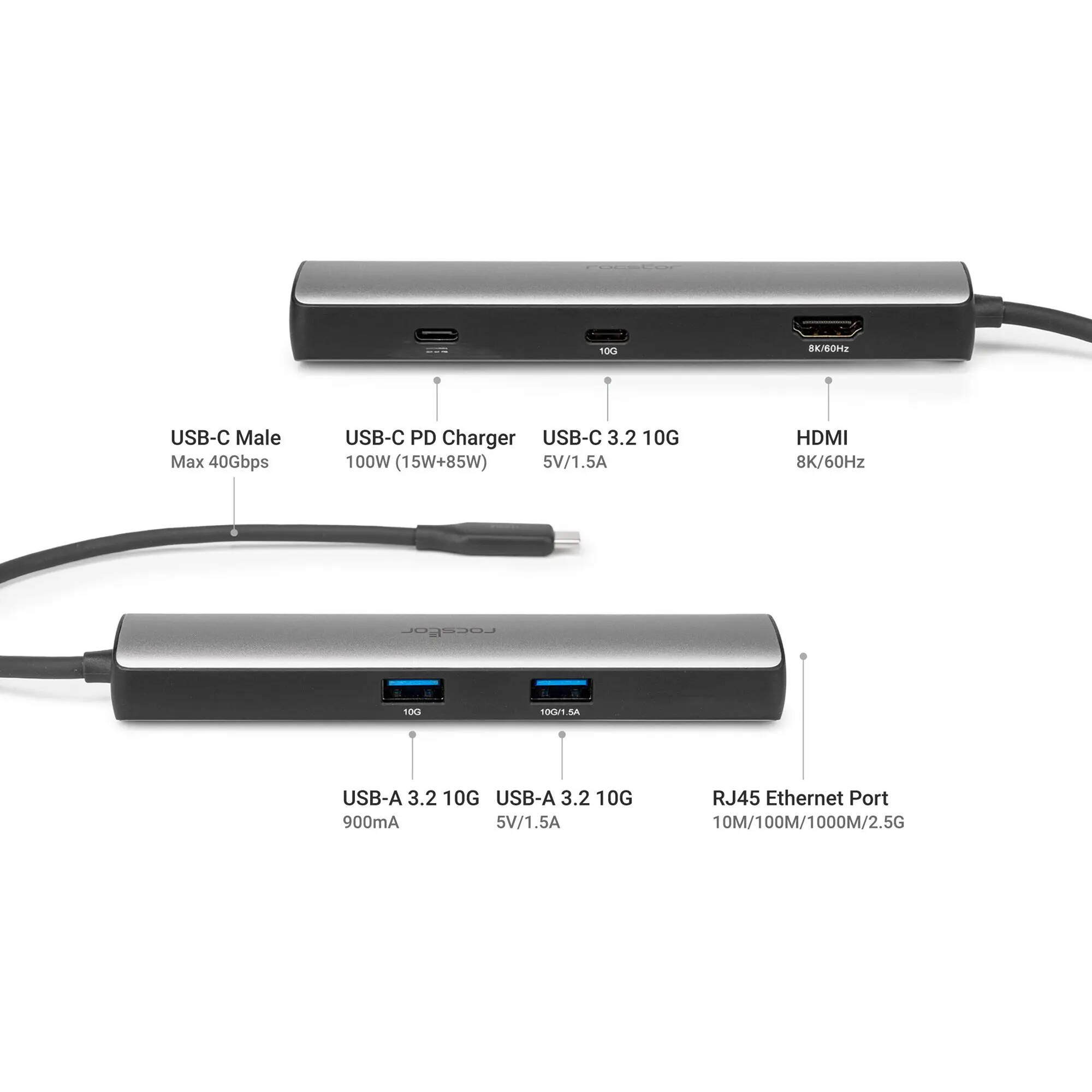 USB4 TO HDMI 8K@60HZ, 2X USB 3.2 GEN2 10GBPS TYPE-A, 1X USB-C 3.2 GEN2 10GBPS, 1 — view 8