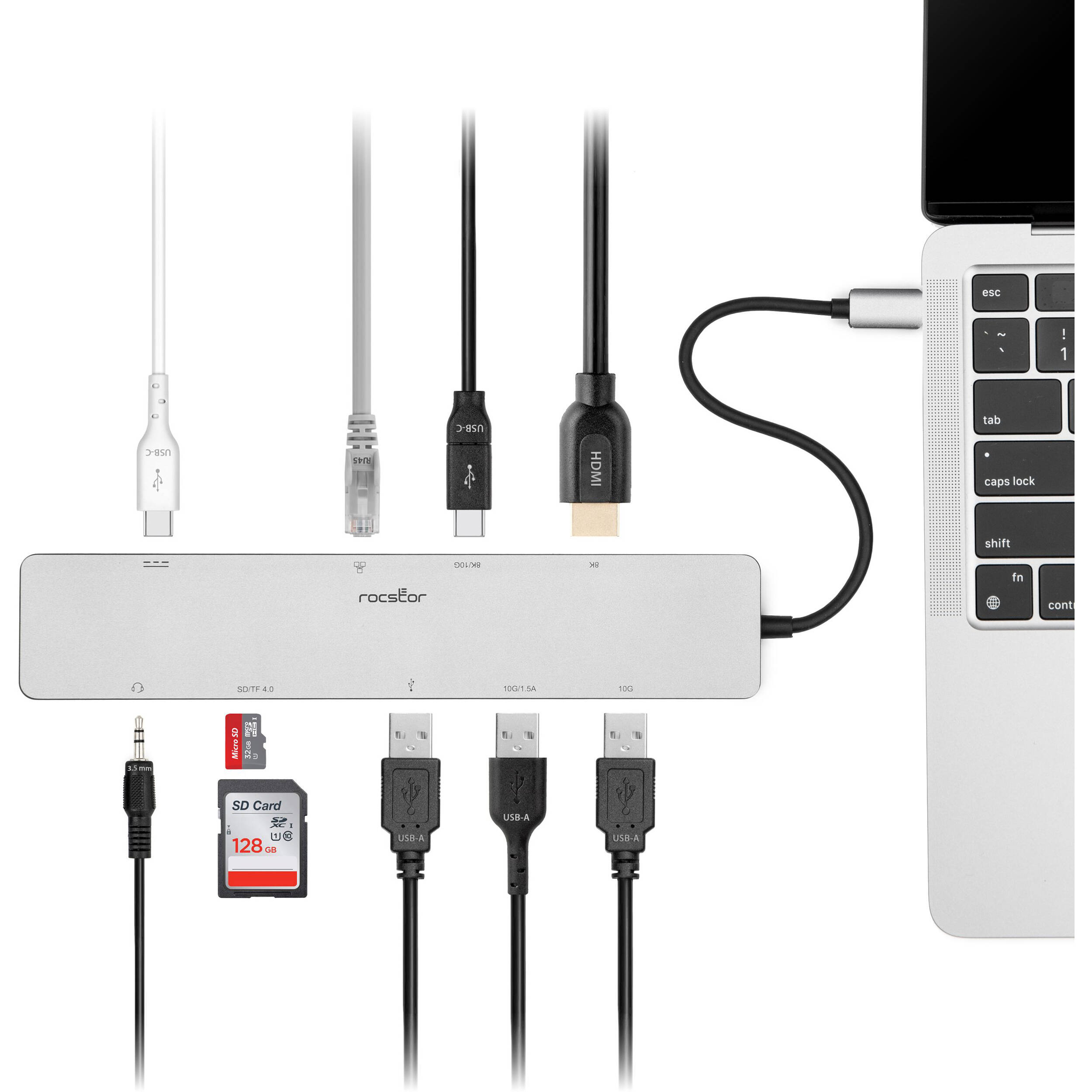 PREMIUM USB-C 10-IN-1 DUAL DISPLAY MULTIPORT - USB C TO HDMI 8K@30HZ, USB-C 3.2 — view 7