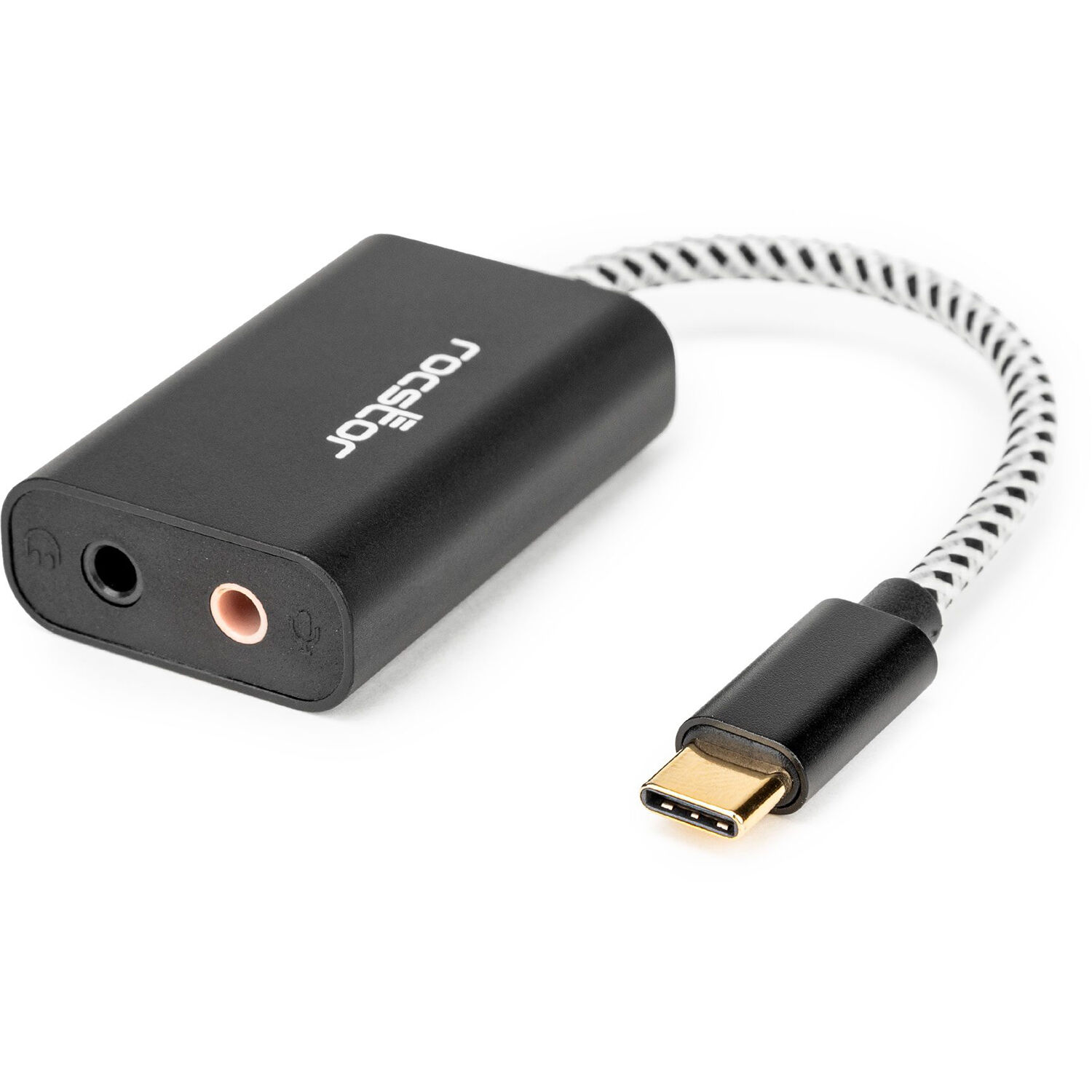 PREMIUM USB-C TO 3.5MM STEREO SPEAKER / HEADPHONE AND MICROPHONE AUDIO ADAPTER - — view 3