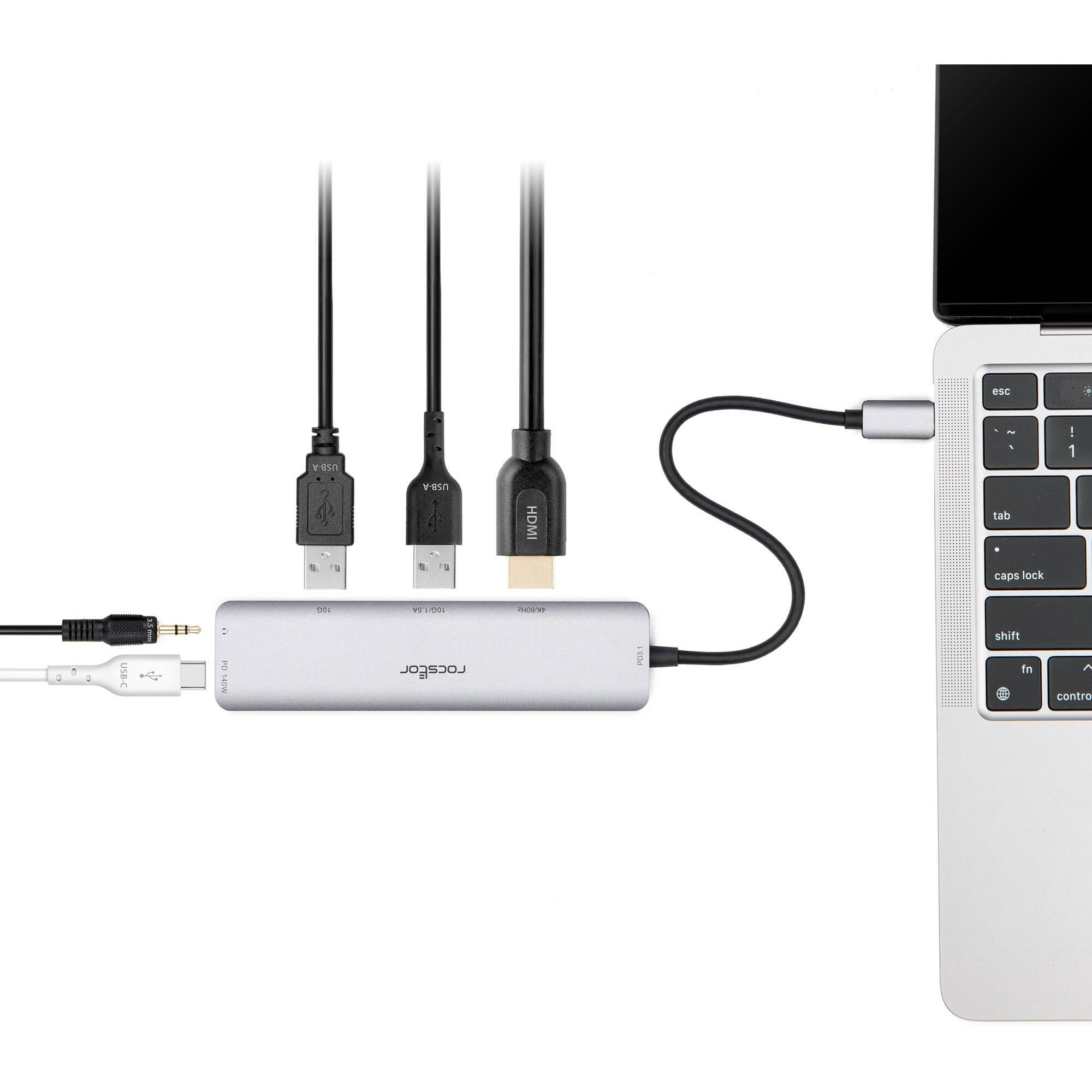 PREMIUM USB-C 5-IN-1 MULTIPORT ADAPTER WITH PD 3.1 CHARGING & DP 1.4 ALT MODE - — view 6
