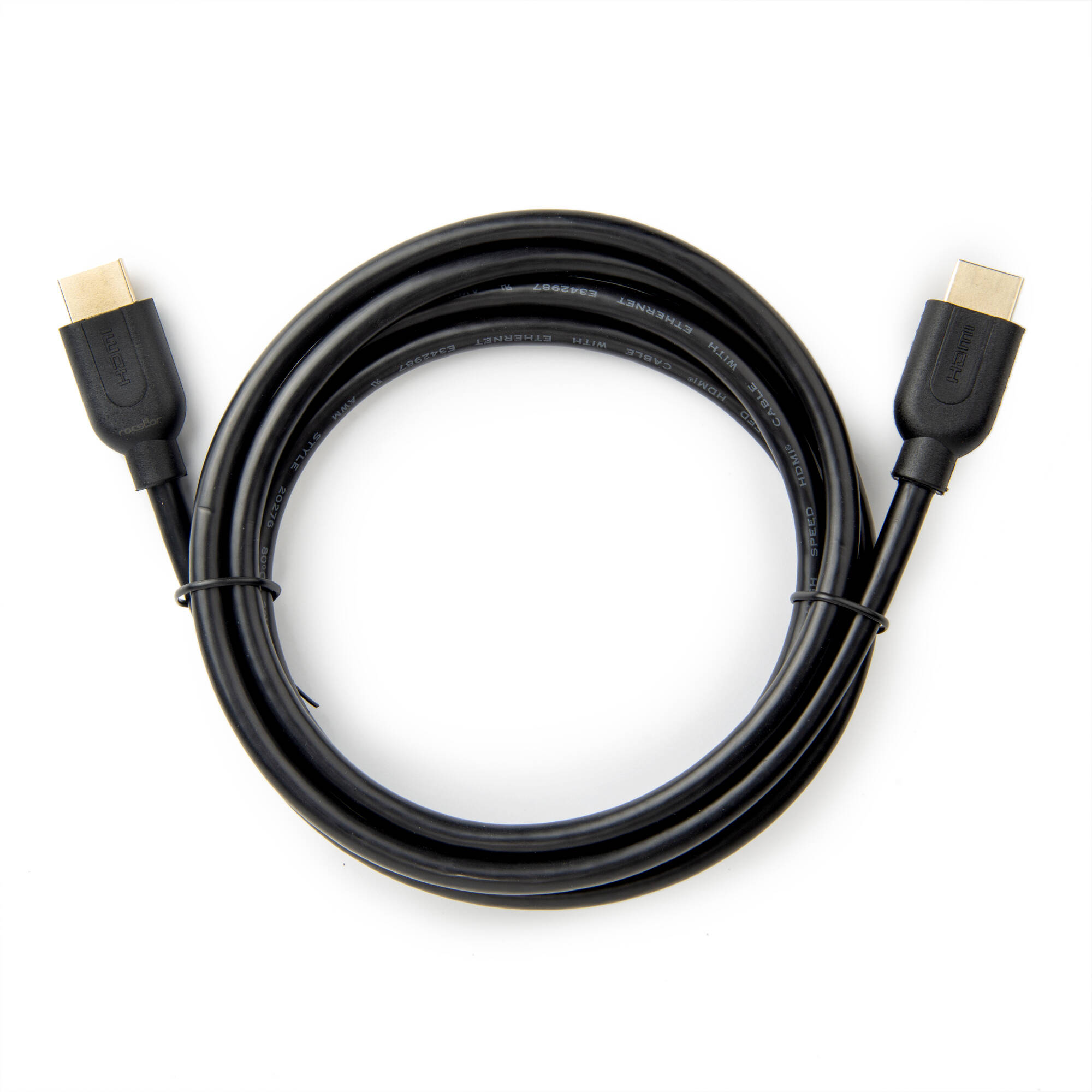 Rocstor 6 ft premium high-speed HDMI cable with Ethernet and gold-plated male connectors — view 3