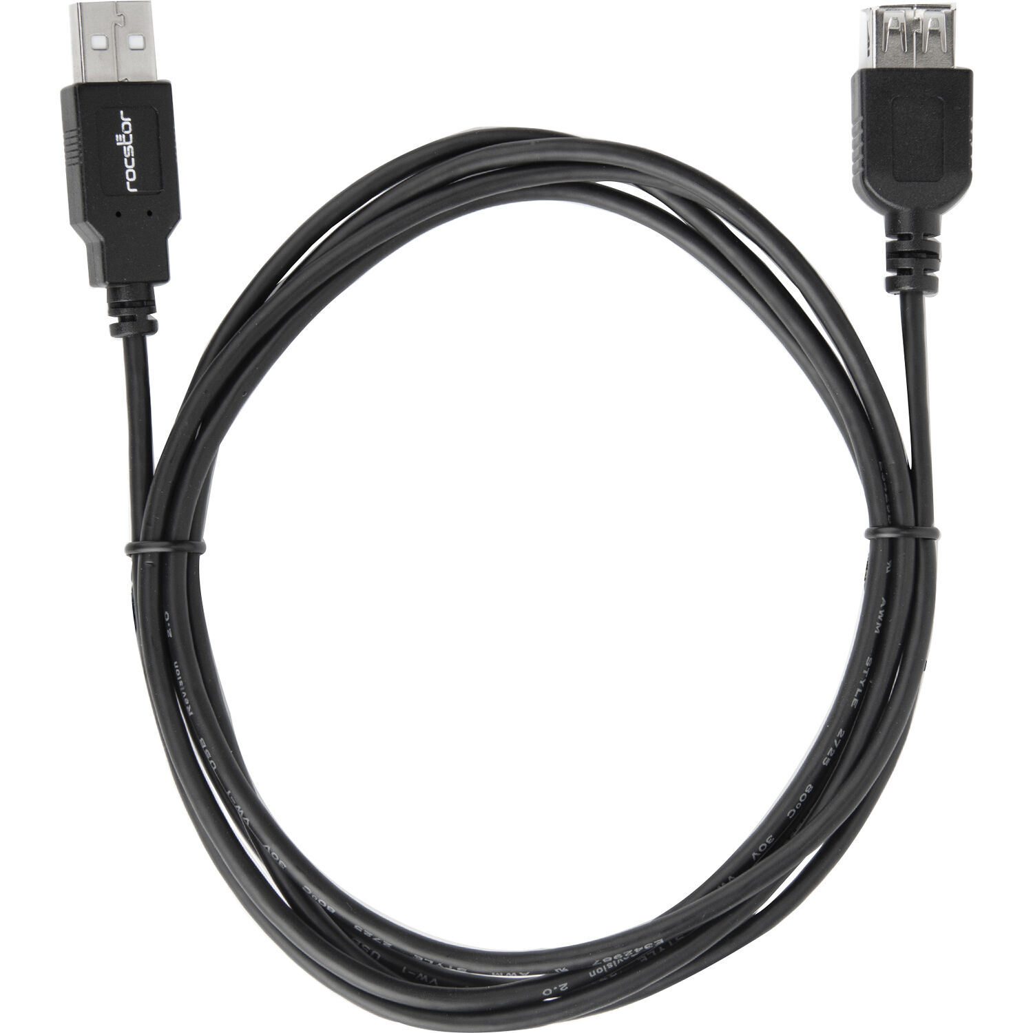Rocstor 6 ft USB 2.0 extension cable with A male to A female connectors — view 5