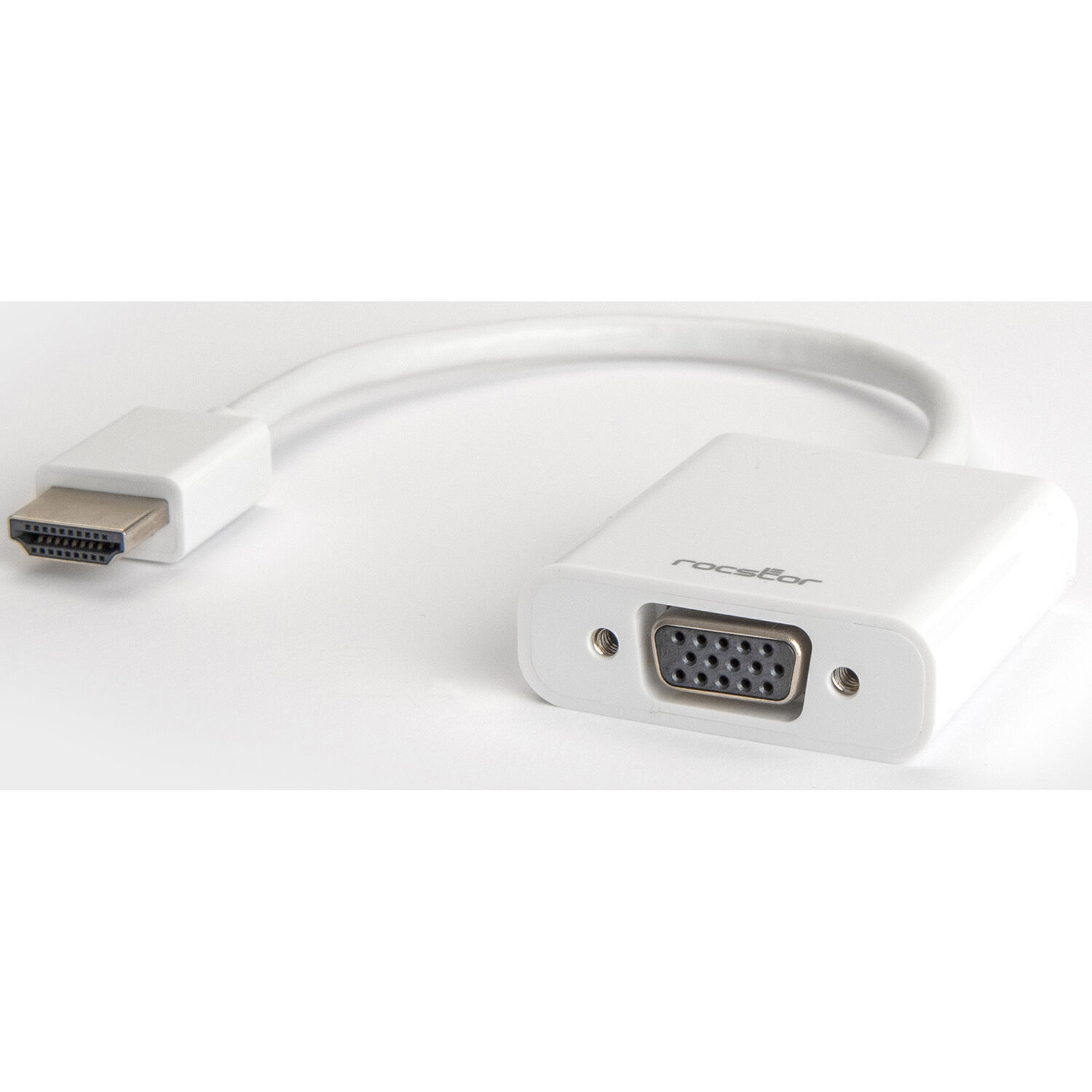 Rocstor premium HDMI to VGA adapter converter male to female 6 inch black — view 2