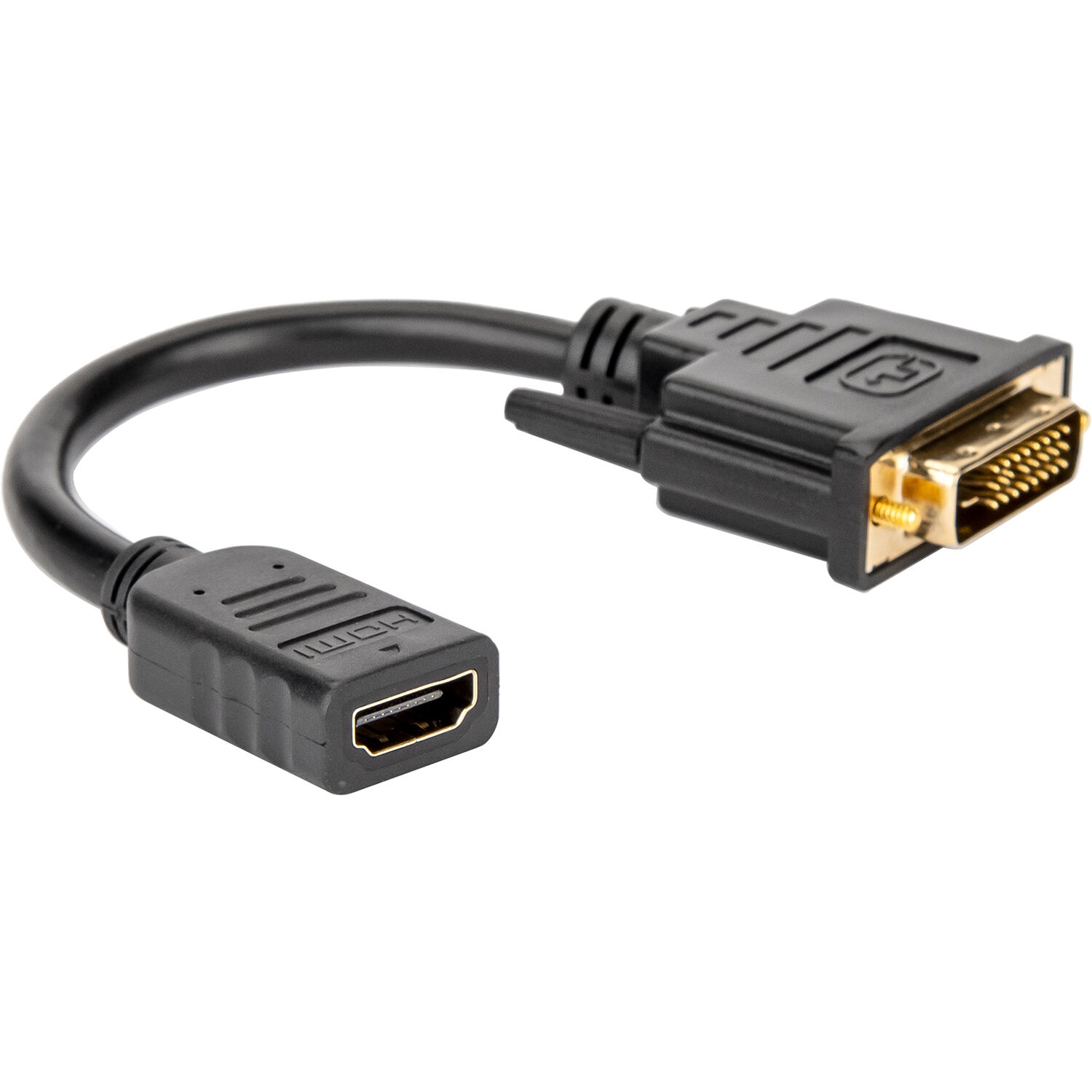 PREMIUM HDMI TO DVI-D VIDEO CABLE ADAPTER - 8IN - HDMI FEMALE TO DVI MALE - DVI/ — view 3