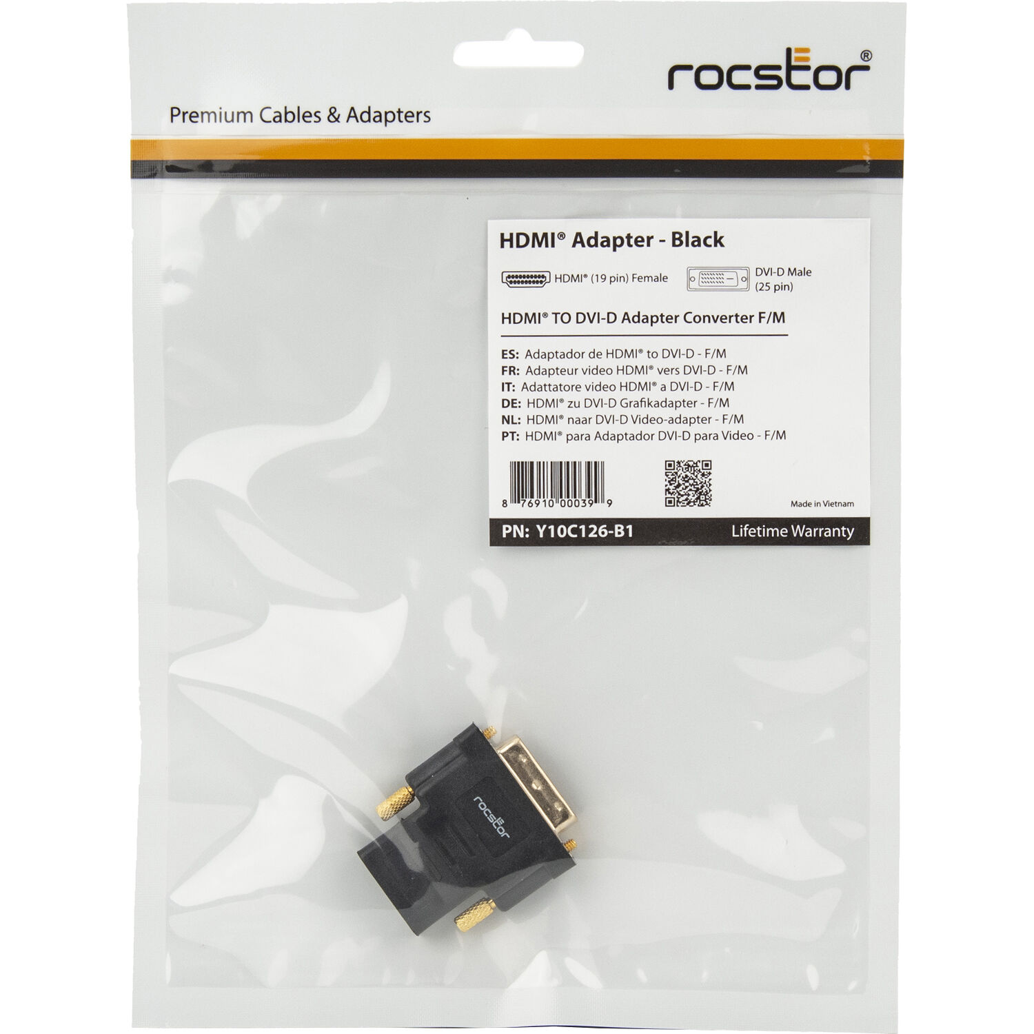 PREMIUM HDMI TO DVI-D VIDEO CABLE ADAPTER - F/M - 1 X HDMI FEMALE DIGITAL AUDIO/ — view 5