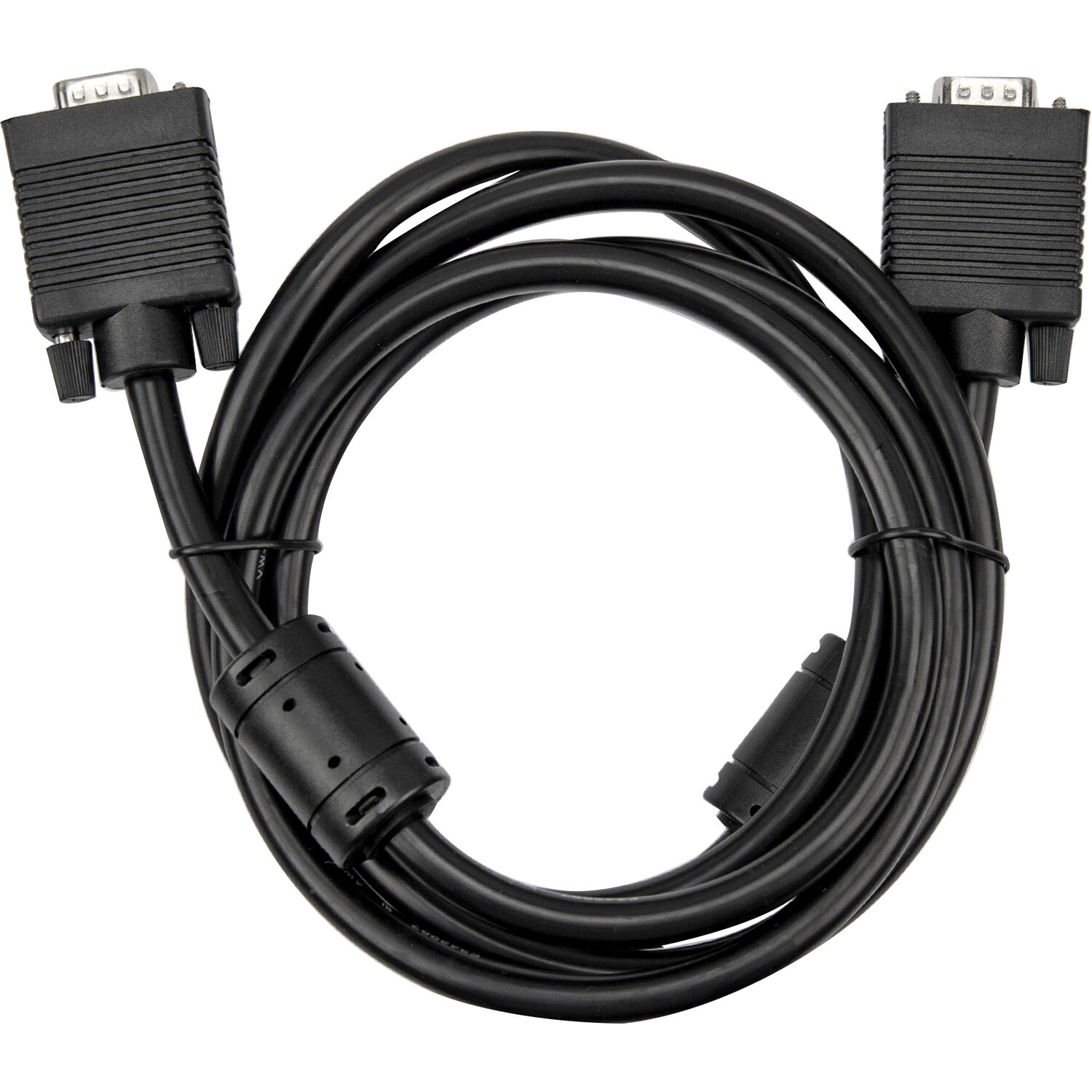 Rocstor 6 ft premium SVGA VGA monitor cable HD-15 male to male black — view 4