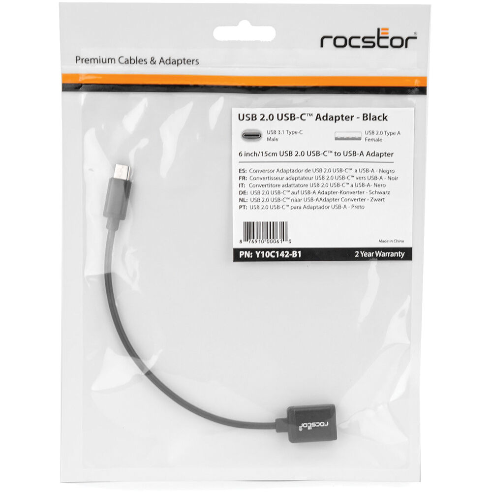 PREMIUM 6IN USB-C TO USB-A ADAPTER M/F - USB 2.0 - USB TYPE C TO A CONVERTER FOR — view 4