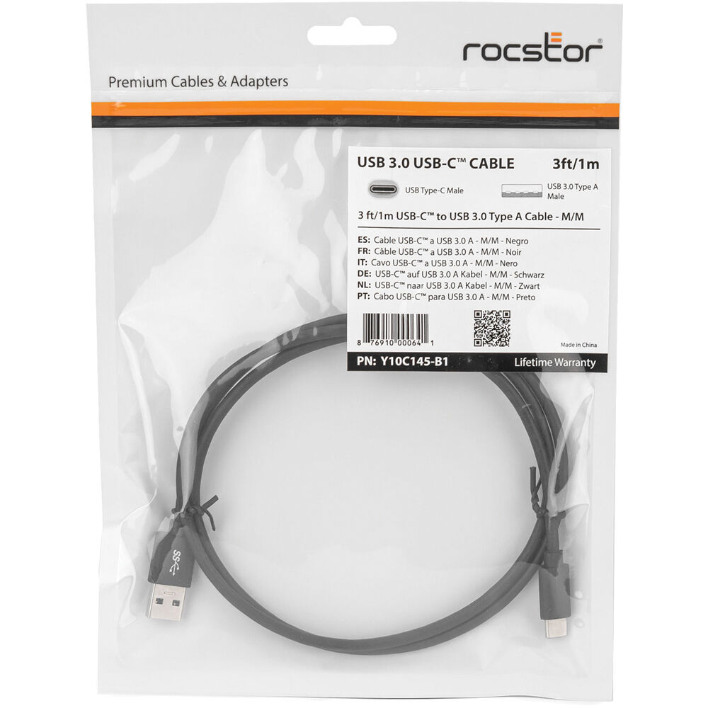 3 ft USB-C to USB-A USB 3.0 cable for compact desk and notebook setups — view 6