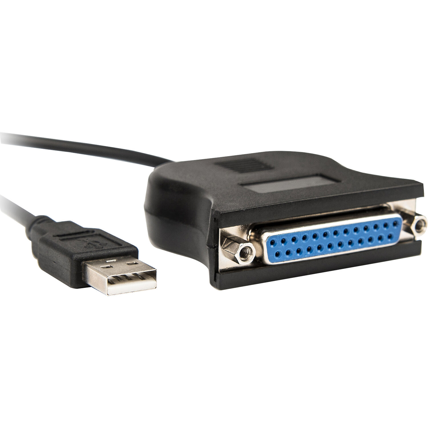 Rocstor 4 ft USB Type A male to DB25 parallel printer adapter cable — view 2