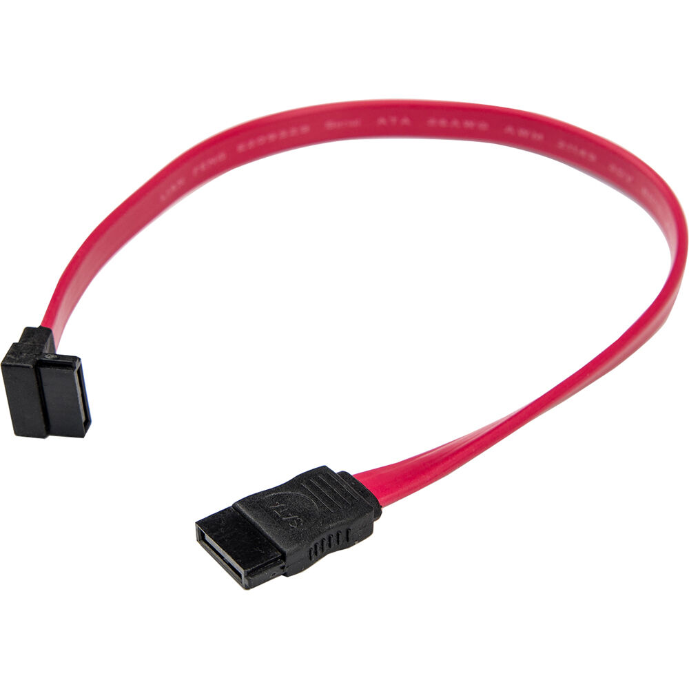 Rocstor 12 inch SATA to right angle SATA Serial ATA cable for internal storage connections — view 2