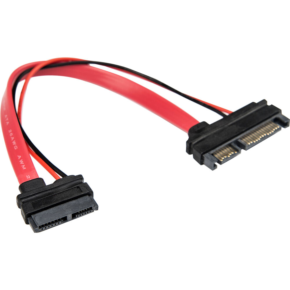 6 inch slimline SATA to SATA adapter with power, female to male, for optical drive connections — view 5