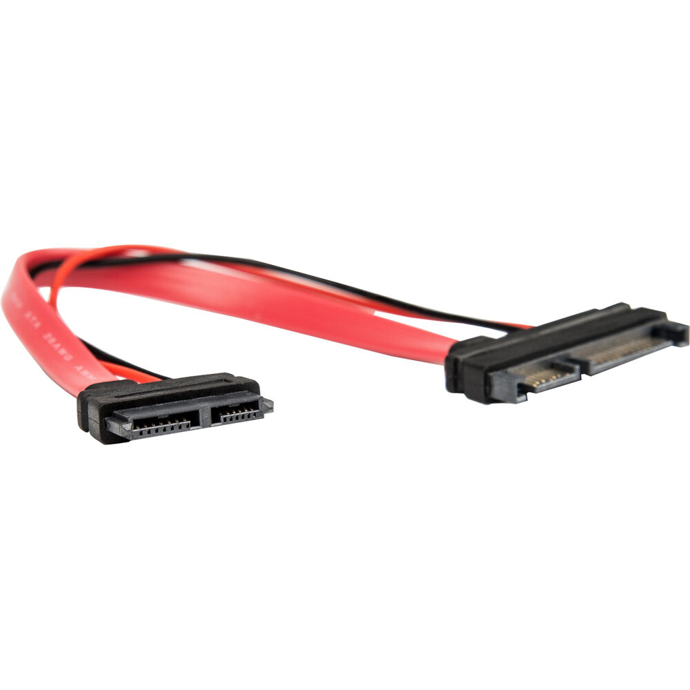 6 inch slimline SATA to SATA adapter with power, female to male, for optical drive connections — view 7