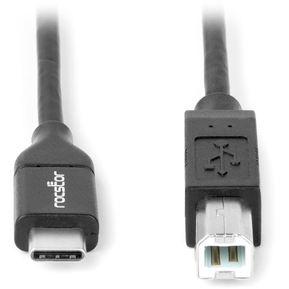 Rocstor 6 ft USB-C to USB-B male-to-male printer cable — view 2