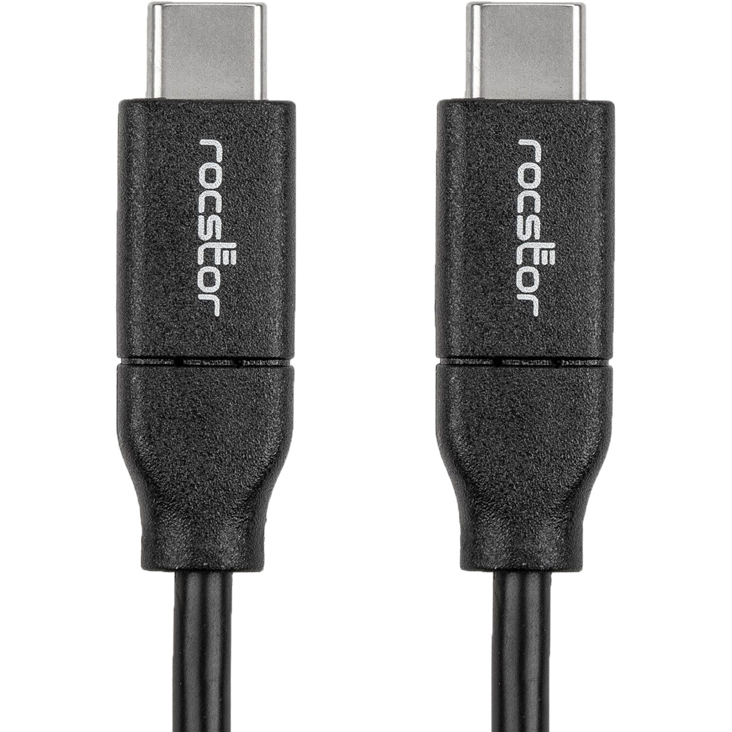 Rocstor premium 3 ft USB-C charging cable for MacBook, white, up to 100 W Power Delivery — view 2