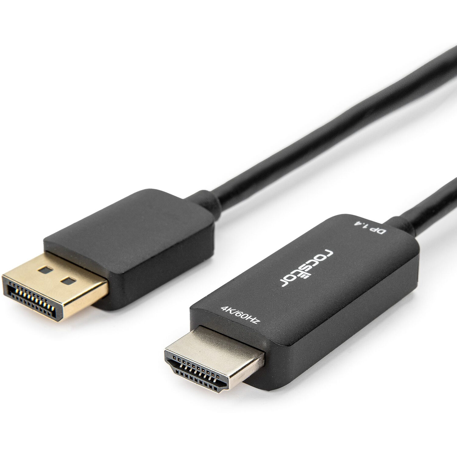 Rocstor 6 ft DisplayPort 1.4 to HDMI active cable for connecting a computer to an HDMI display — view 3