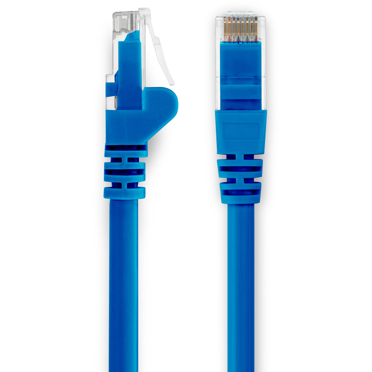Rocstor 5 ft blue Cat6a Ethernet cable with molded RJ-45 connectors — view 2