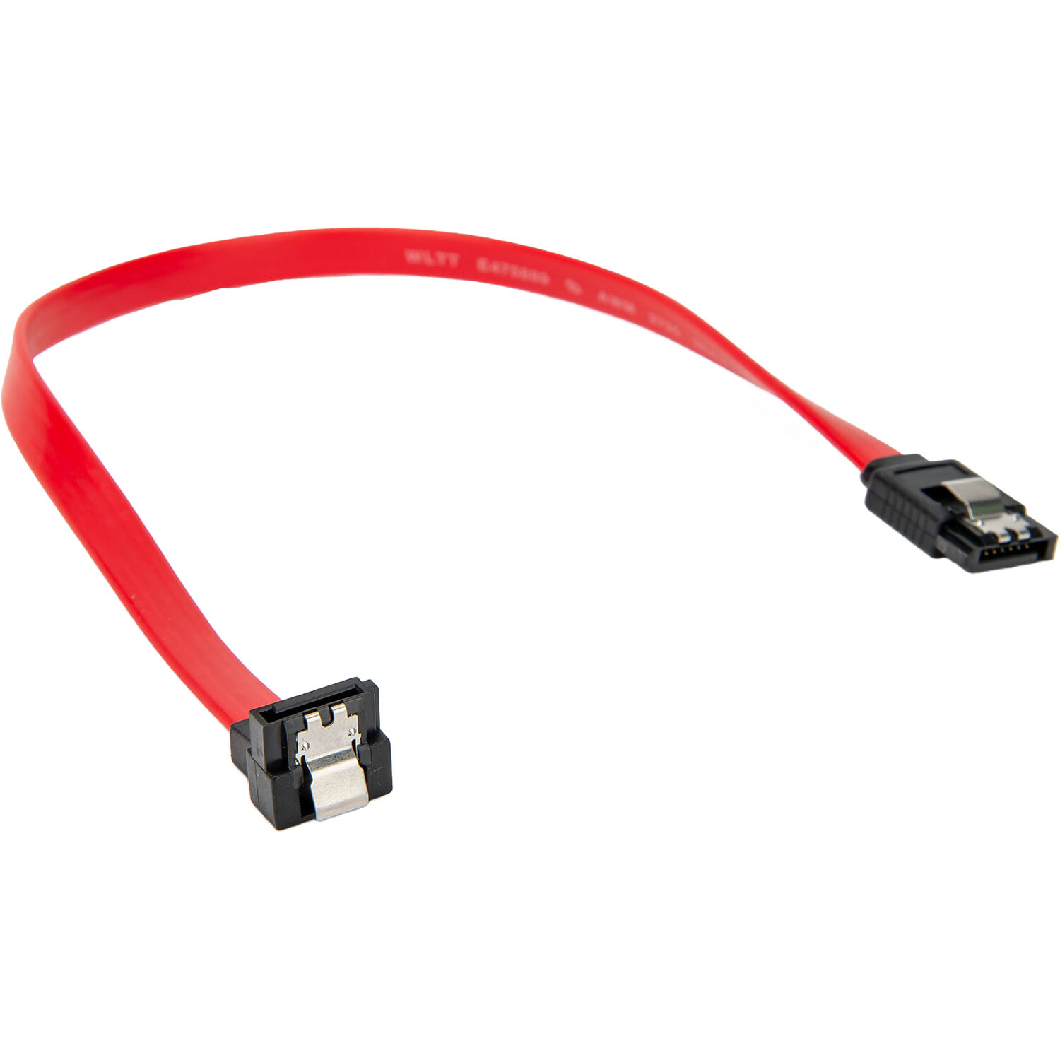 PREMIUM 12IN (1FT) LATCHING SATA TO RIGHT ANGLE SATA SERIAL ATA - 7-PIN STRAIGHT — view 2