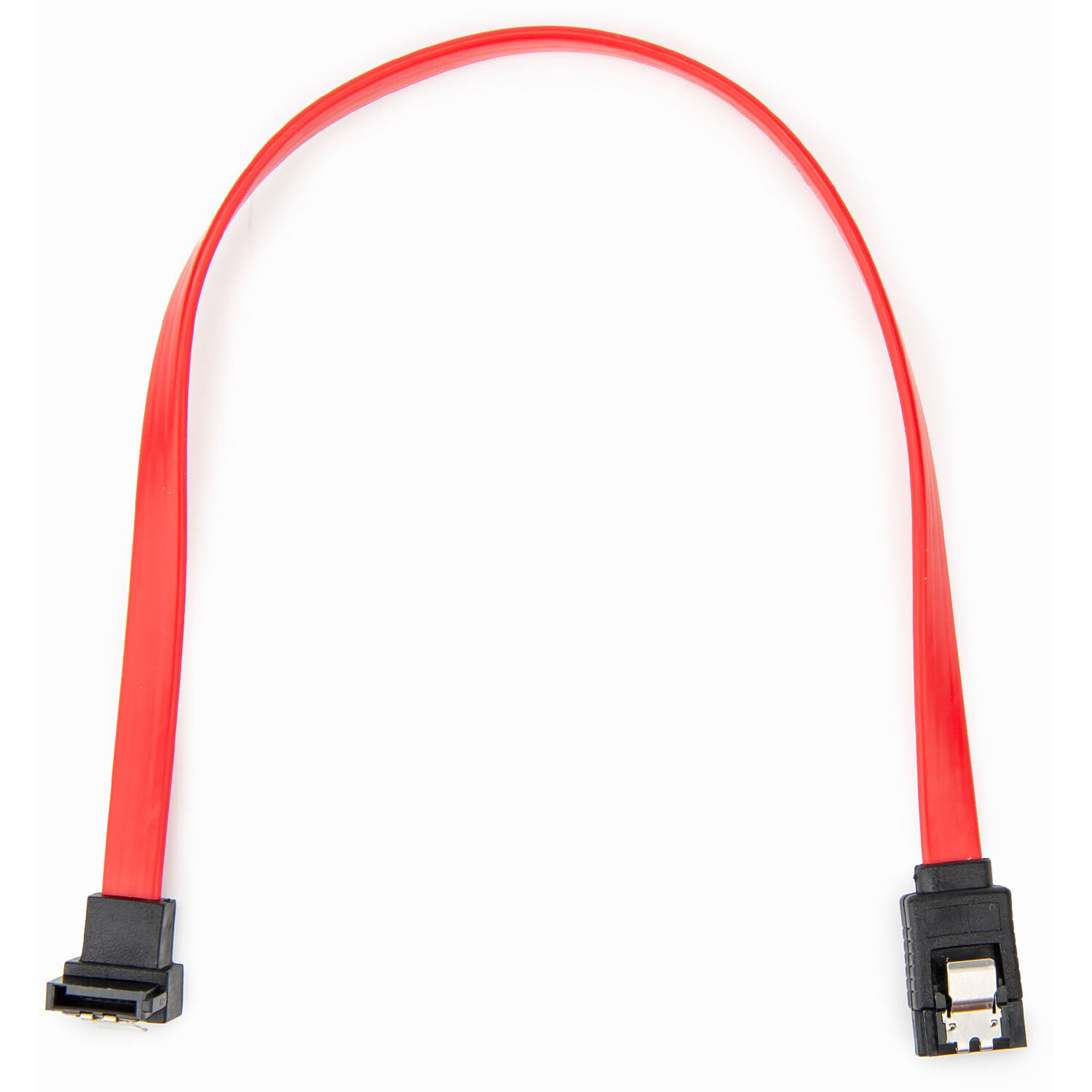 PREMIUM 12IN (1FT) LATCHING SATA TO RIGHT ANGLE SATA SERIAL ATA - 7-PIN STRAIGHT — view 3
