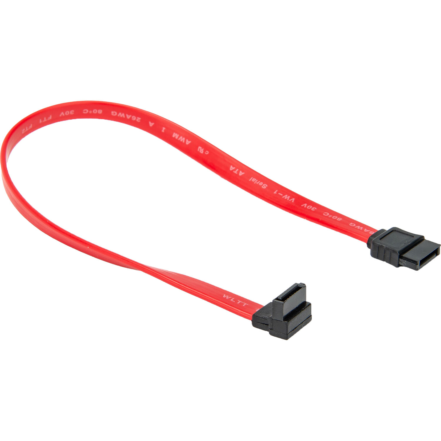 PREMIUM 12IN (30CM) SATA TO RIGHT ANGLE 90 DEGREES SATA CABLE - SATA 3.0 6GBPS B — view 2