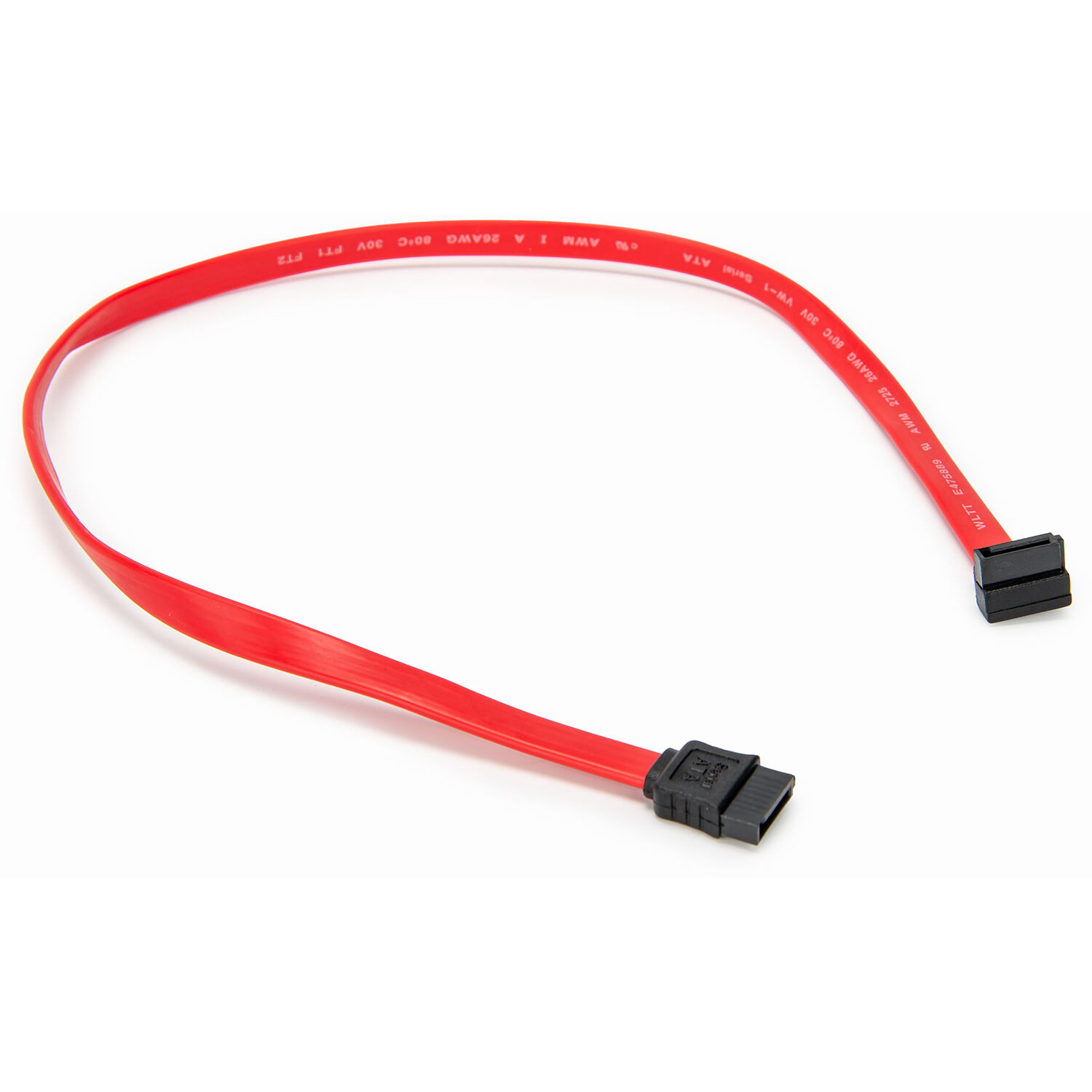 PREMIUM 18IN (46CM) SATA TO RIGHT ANGLE 90 DEGREES SATA CABLE F/F - SUPPORTS FUL — view 3
