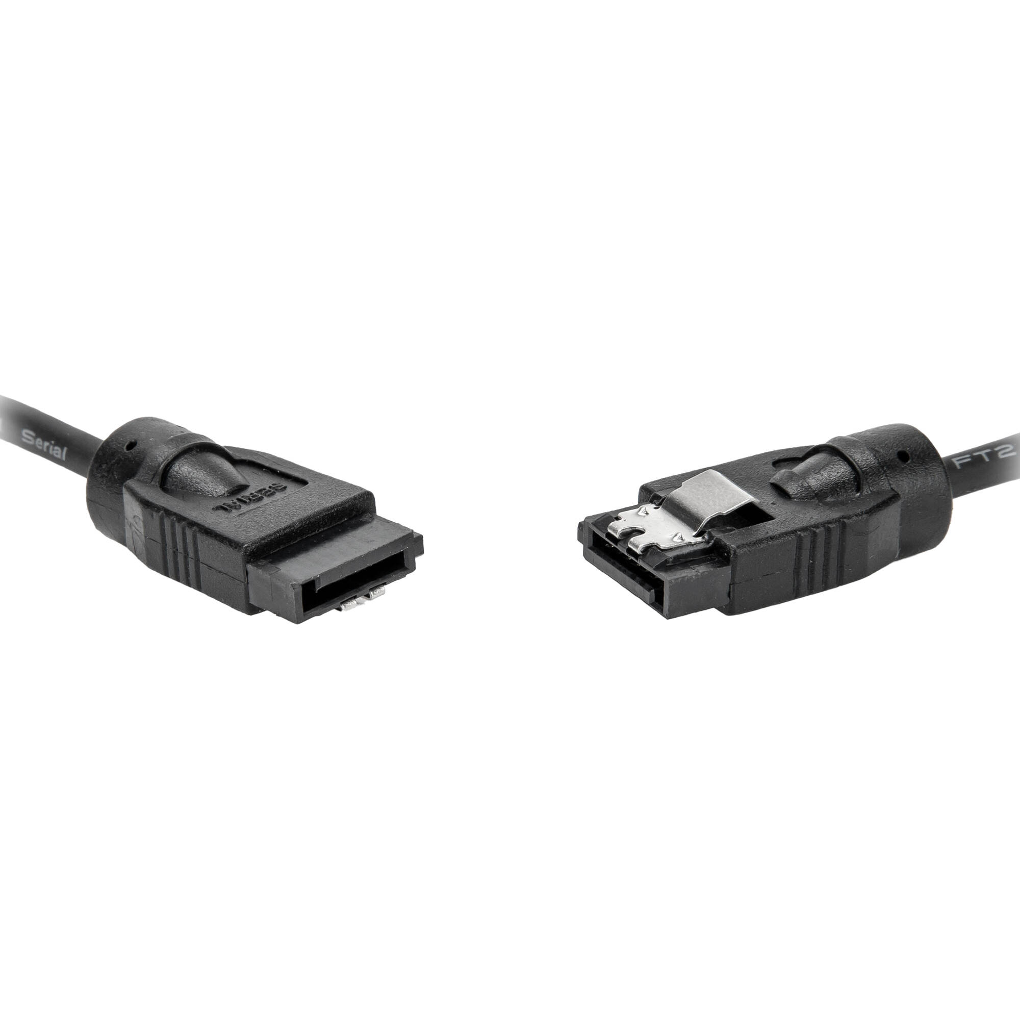 Premium 0.6m Round Sata Cable with Latching Connectors, Suports Full Sata 3.0 up