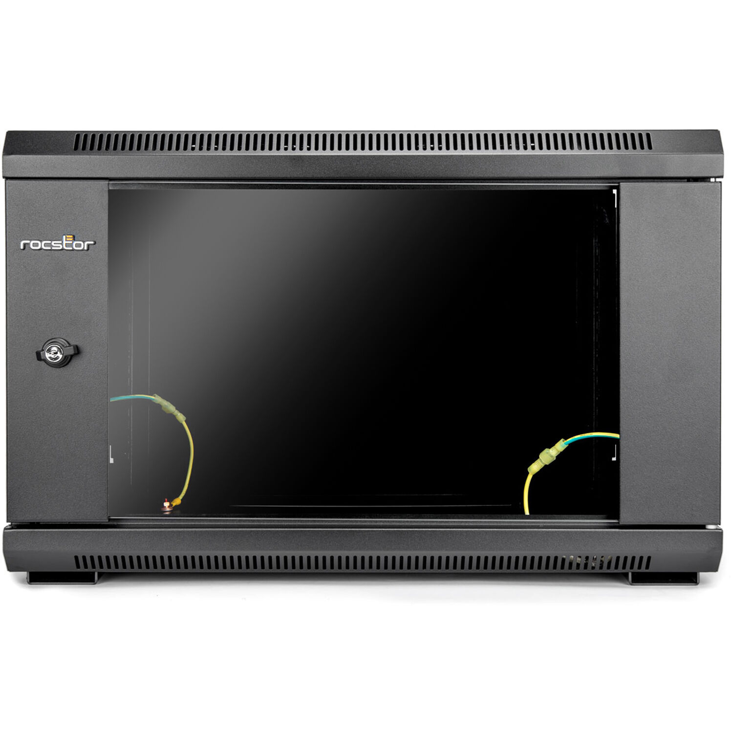 SOLIDRACK 6U WALLMOUNT RACK ENCLOSURE WITH TEMPERED GLASS WINDOW - 600MM X 450MM — view 3