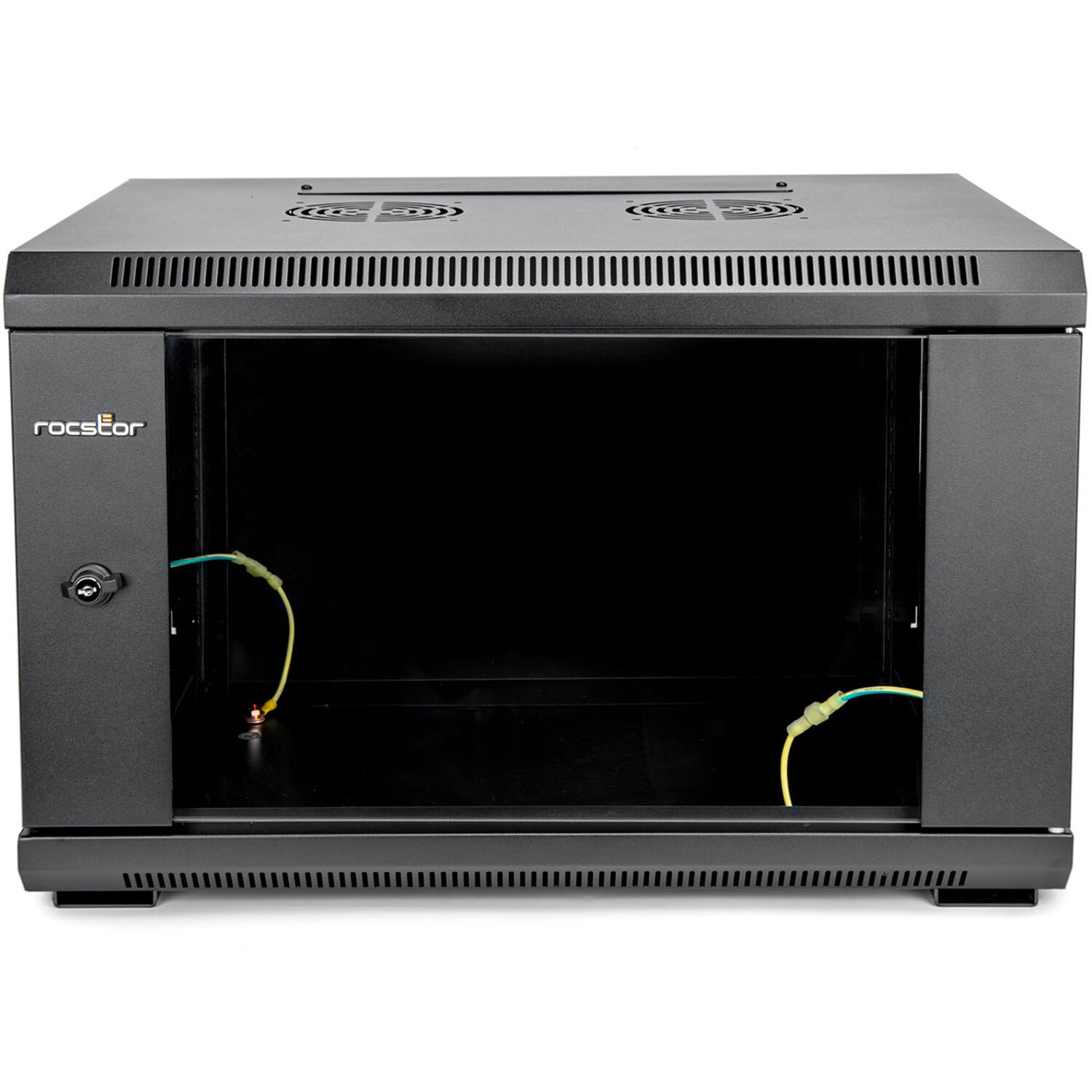 SOLIDRACK 6U WALLMOUNT RACK ENCLOSURE WITH TEMPERED GLASS WINDOW - 600MM X 450MM — view 4