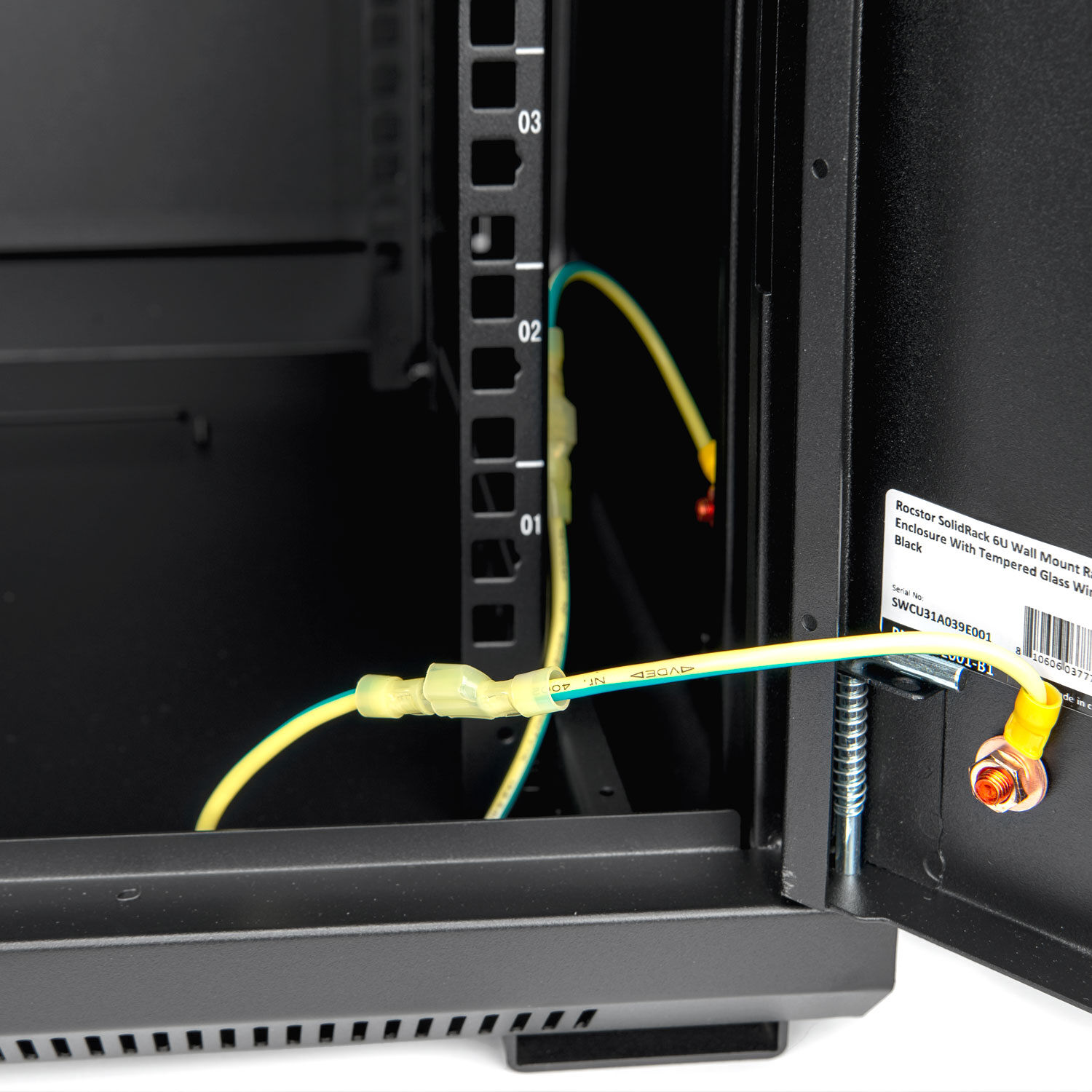 SOLIDRACK 6U WALLMOUNT RACK ENCLOSURE WITH TEMPERED GLASS WINDOW - 600MM X 450MM — view 9