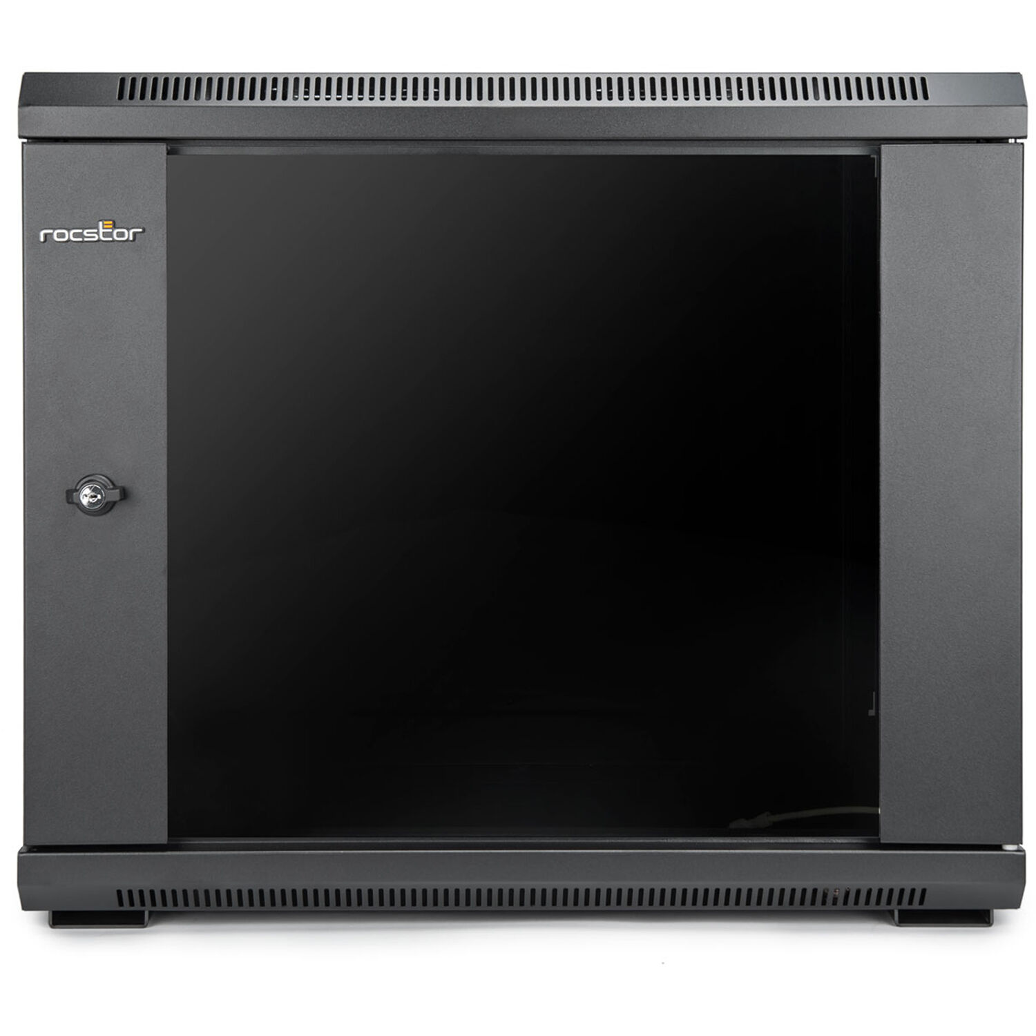 SOLIDRACK 9U WALLMOUNT RACK ENCLOSURE WITH TEMPERED GLASS WINDOW - 600MM X 450MM — view 2