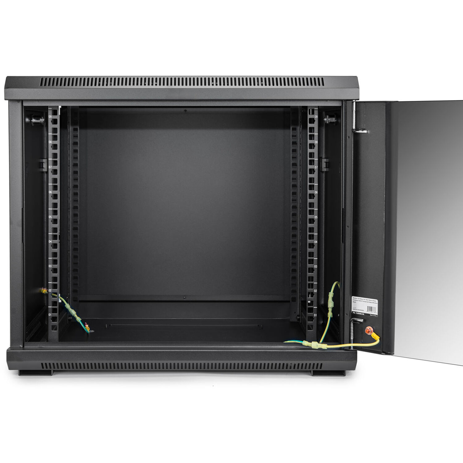 SOLIDRACK 9U WALLMOUNT RACK ENCLOSURE WITH TEMPERED GLASS WINDOW - 600MM X 450MM — view 3