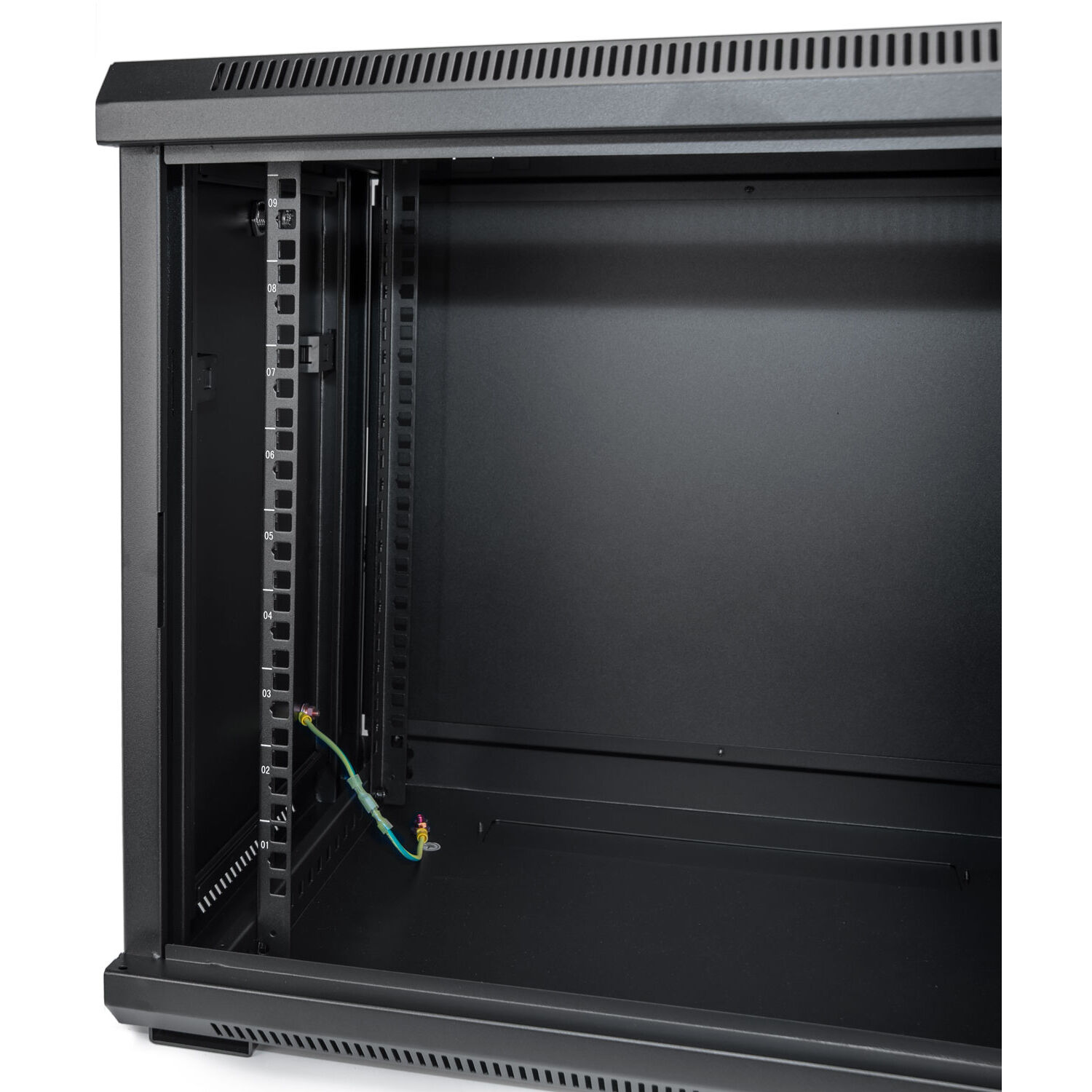 SOLIDRACK 9U WALLMOUNT RACK ENCLOSURE WITH TEMPERED GLASS WINDOW - 600MM X 450MM — view 4