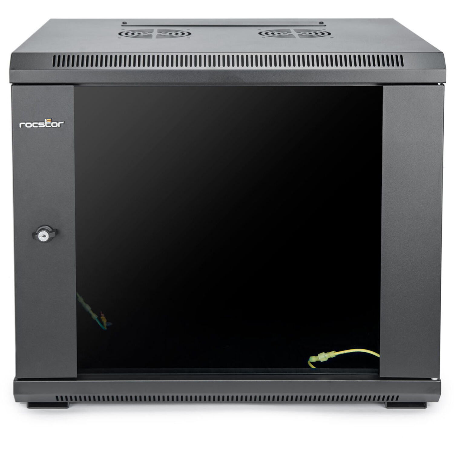 SOLIDRACK 9U WALLMOUNT RACK ENCLOSURE WITH TEMPERED GLASS WINDOW - 600MM X 450MM — view 5