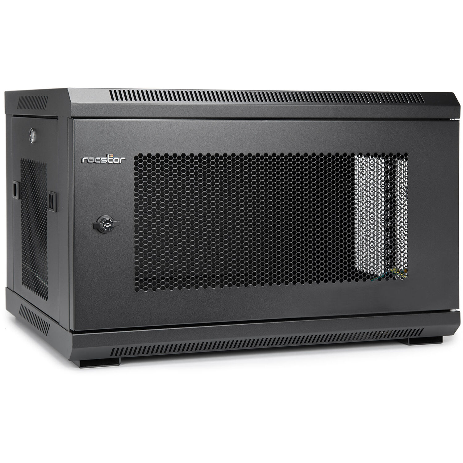 Solidrack 6u Wallmount Rack Vented Enclosure - Front & Side Door Locks - 200 Lb