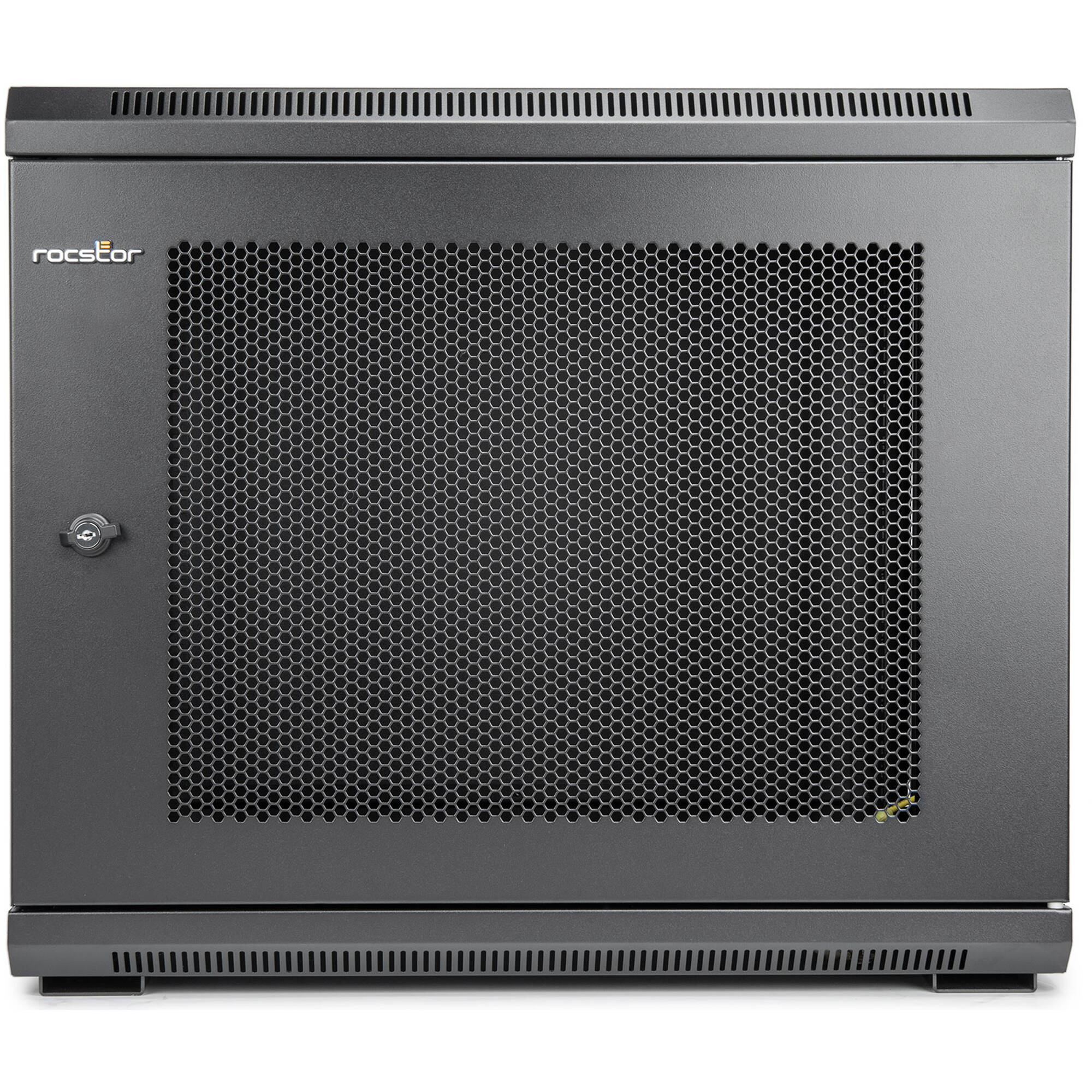 SOLIDRACK 9U WALLMOUNT RACK VENTED ENCLOSURE - FRONT & SIDE DOOR LOCKS - 200 LB — view 2