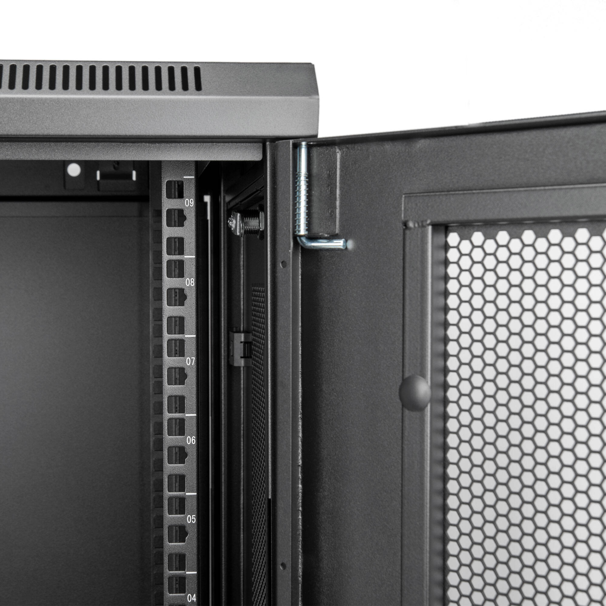 SOLIDRACK 9U WALLMOUNT RACK VENTED ENCLOSURE - FRONT & SIDE DOOR LOCKS - 200 LB — view 7