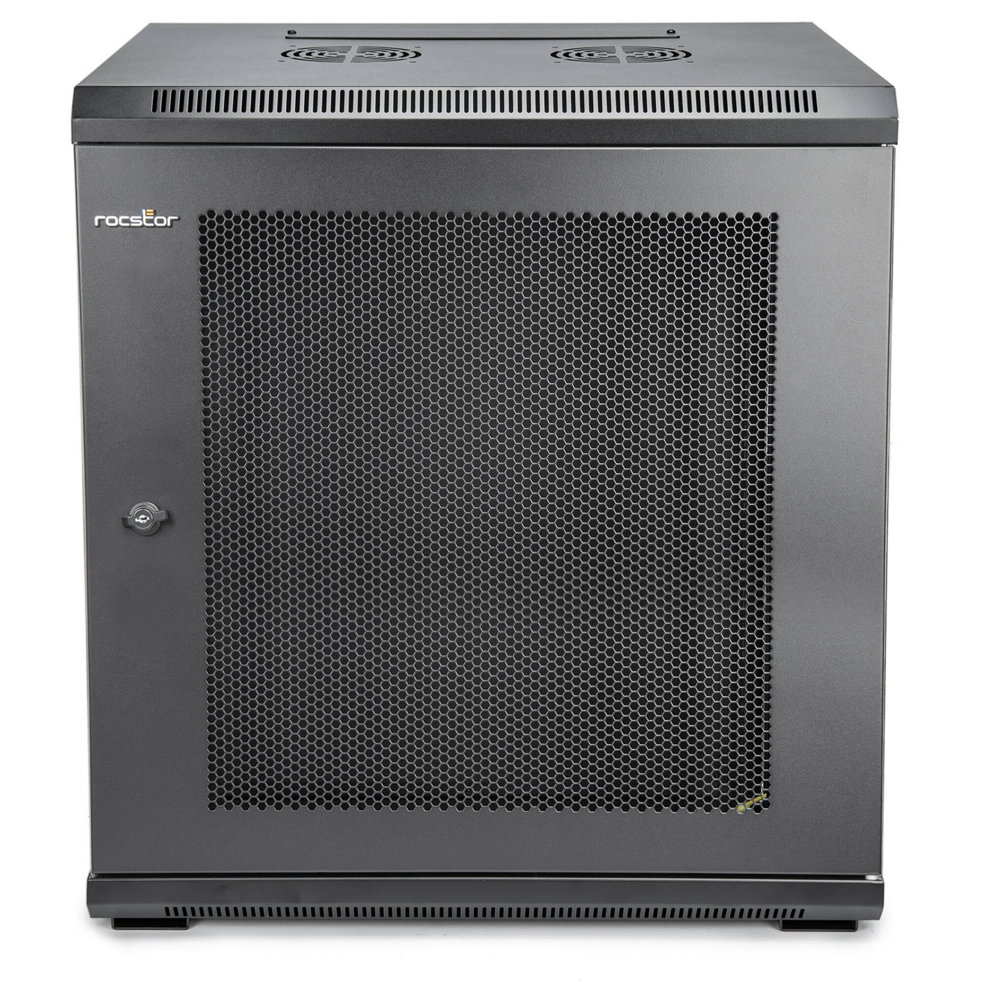 SOLIDRACK 12U WALL MOUNT RACK VENTED ENCLOSURE - FRONT & SIDE DOOR LOCKS - 200 L — view 4