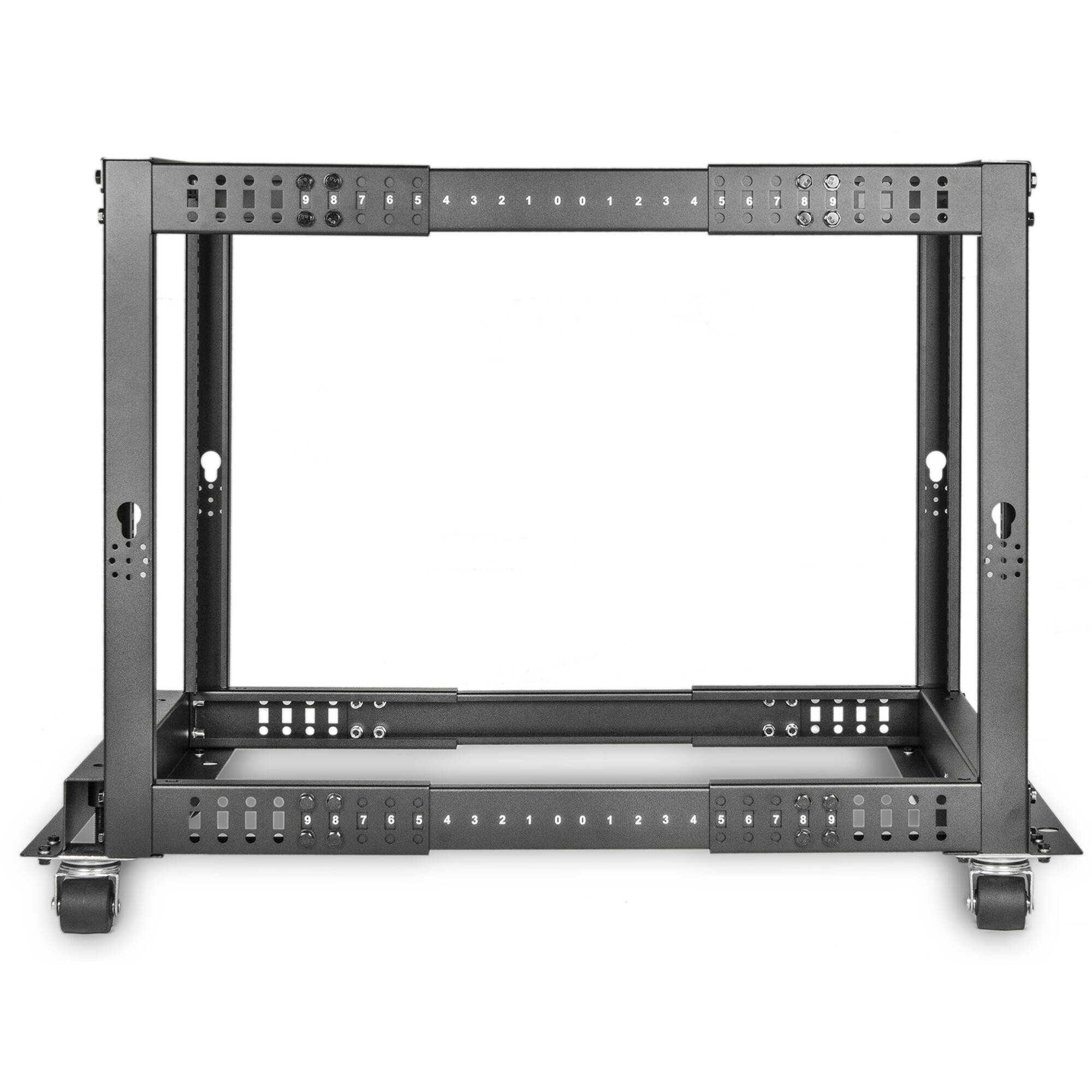 SOLIDRACK 12U ADJUSTABLE DEPTH OPEN FRAME 4 POST RACK W/ CASTERS - ASSEMBLY REQU — view 2