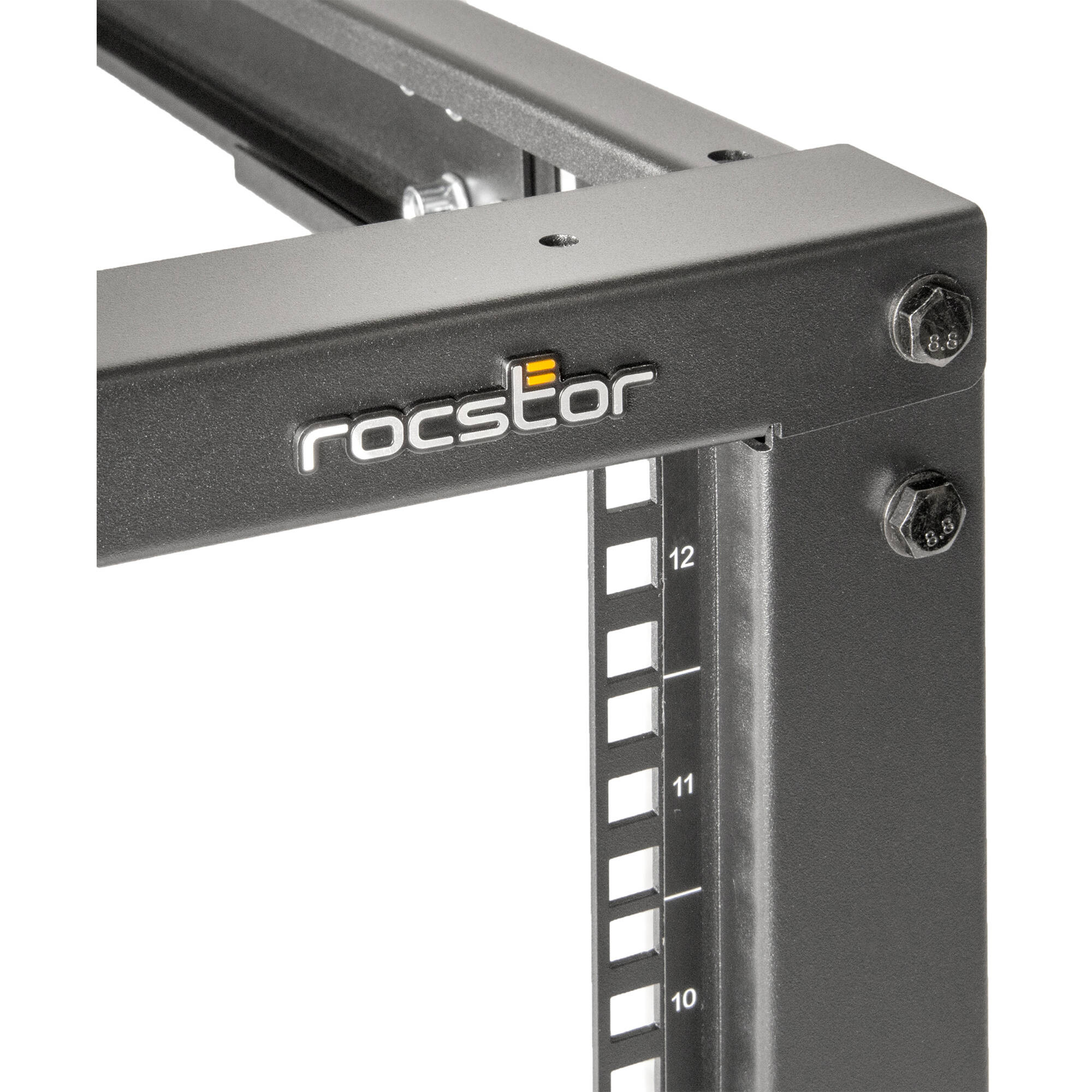 SOLIDRACK 12U ADJUSTABLE DEPTH OPEN FRAME 4 POST RACK W/ CASTERS - ASSEMBLY REQU — view 5