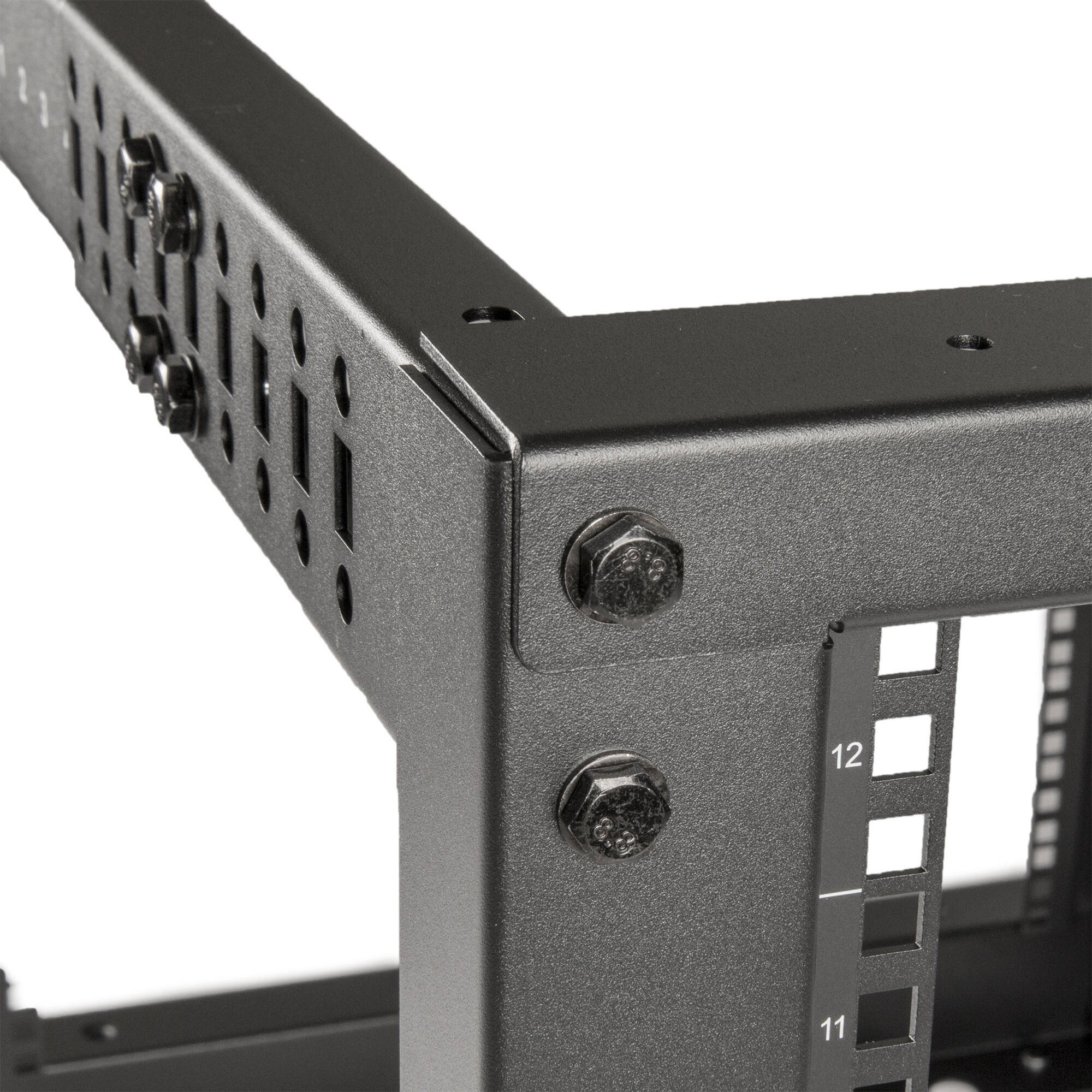 SOLIDRACK 12U ADJUSTABLE DEPTH OPEN FRAME 4 POST RACK W/ CASTERS - ASSEMBLY REQU — view 6