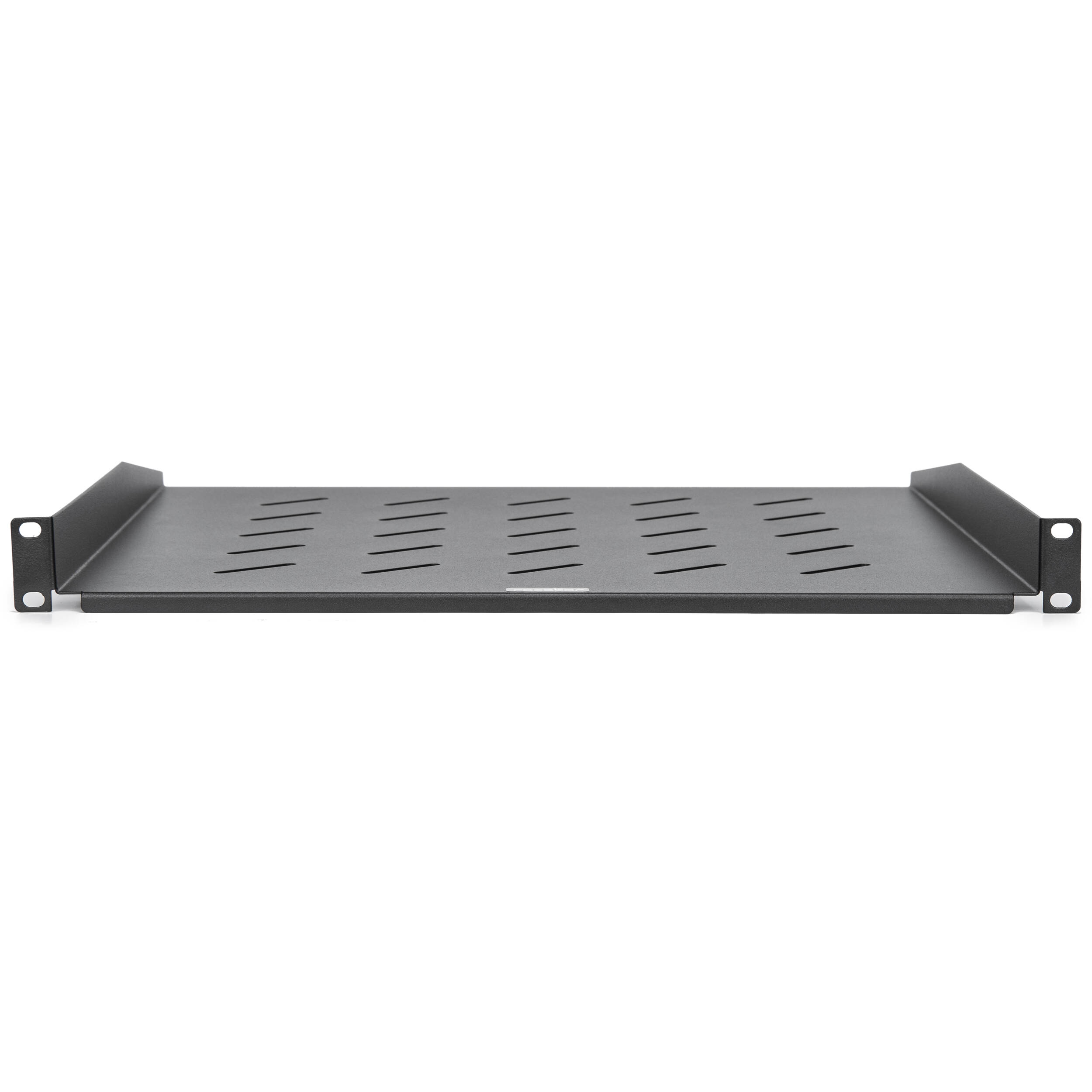 Rocstor 1U universal vented rack mount shelf, 17.72 inch depth, black — view 3