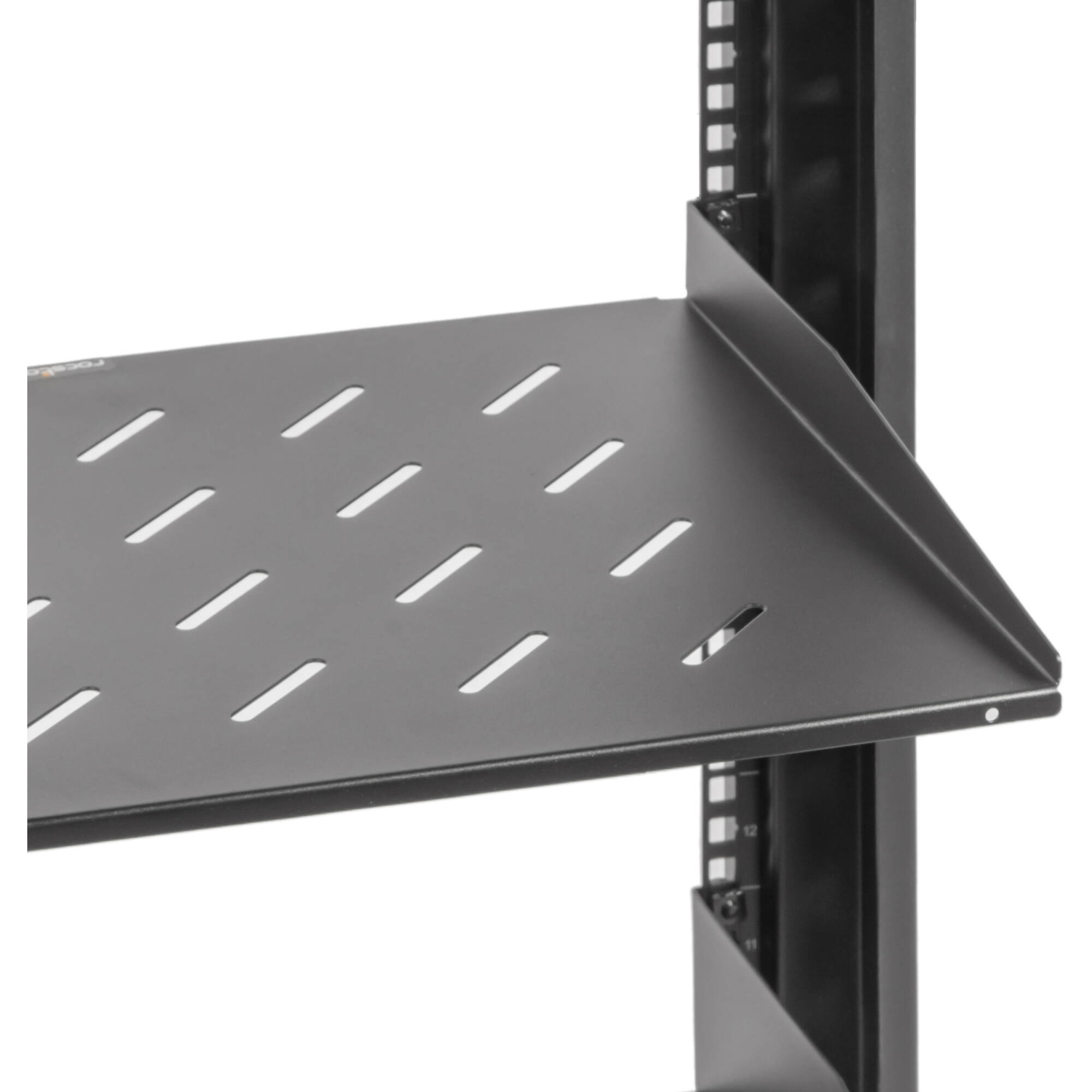 Rocstor 1U universal vented rack mount shelf, 17.72 inch depth, black — view 5