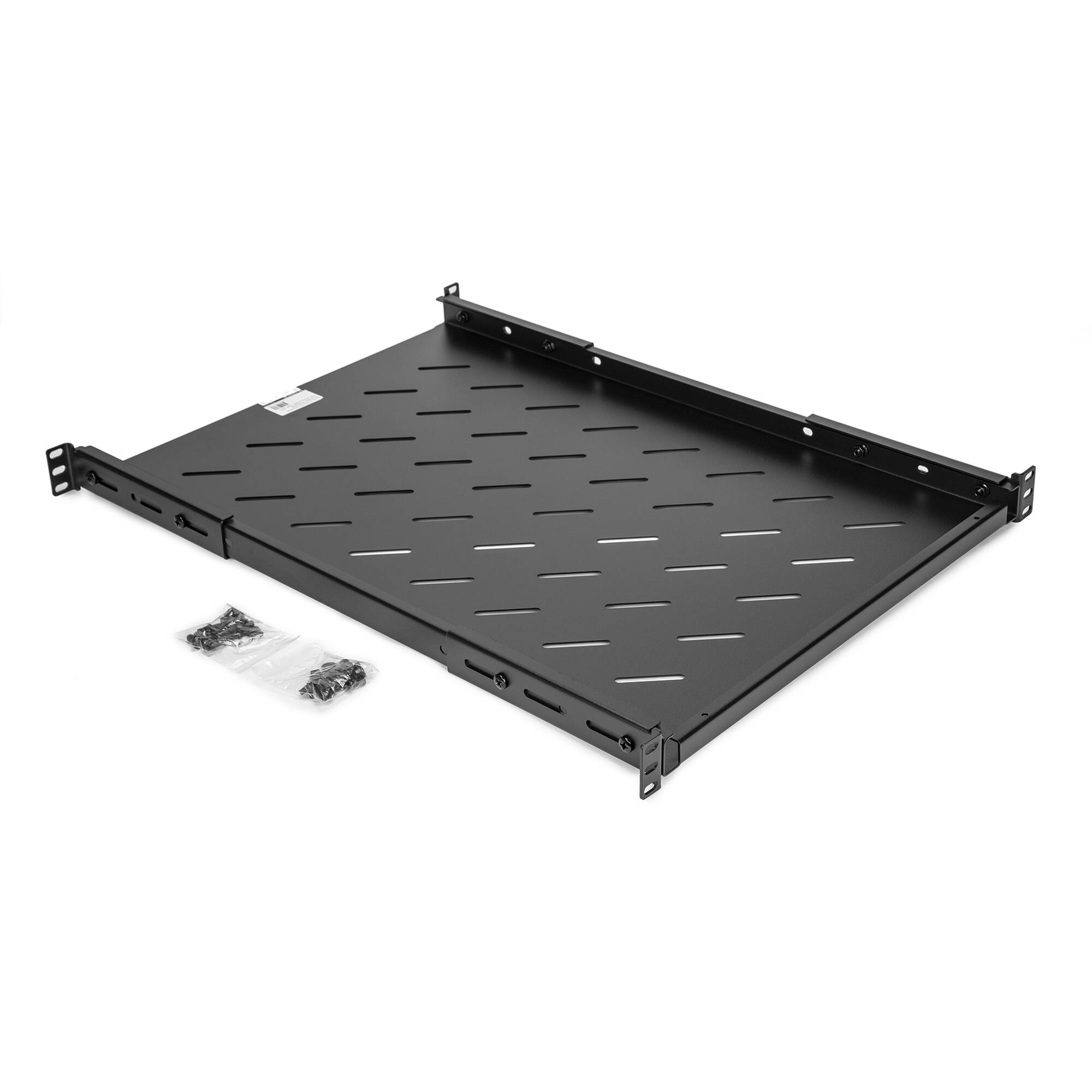 Rocstor 1U universal vented rack mount shelf with 25.6 inch depth for 19 inch racks — view 5
