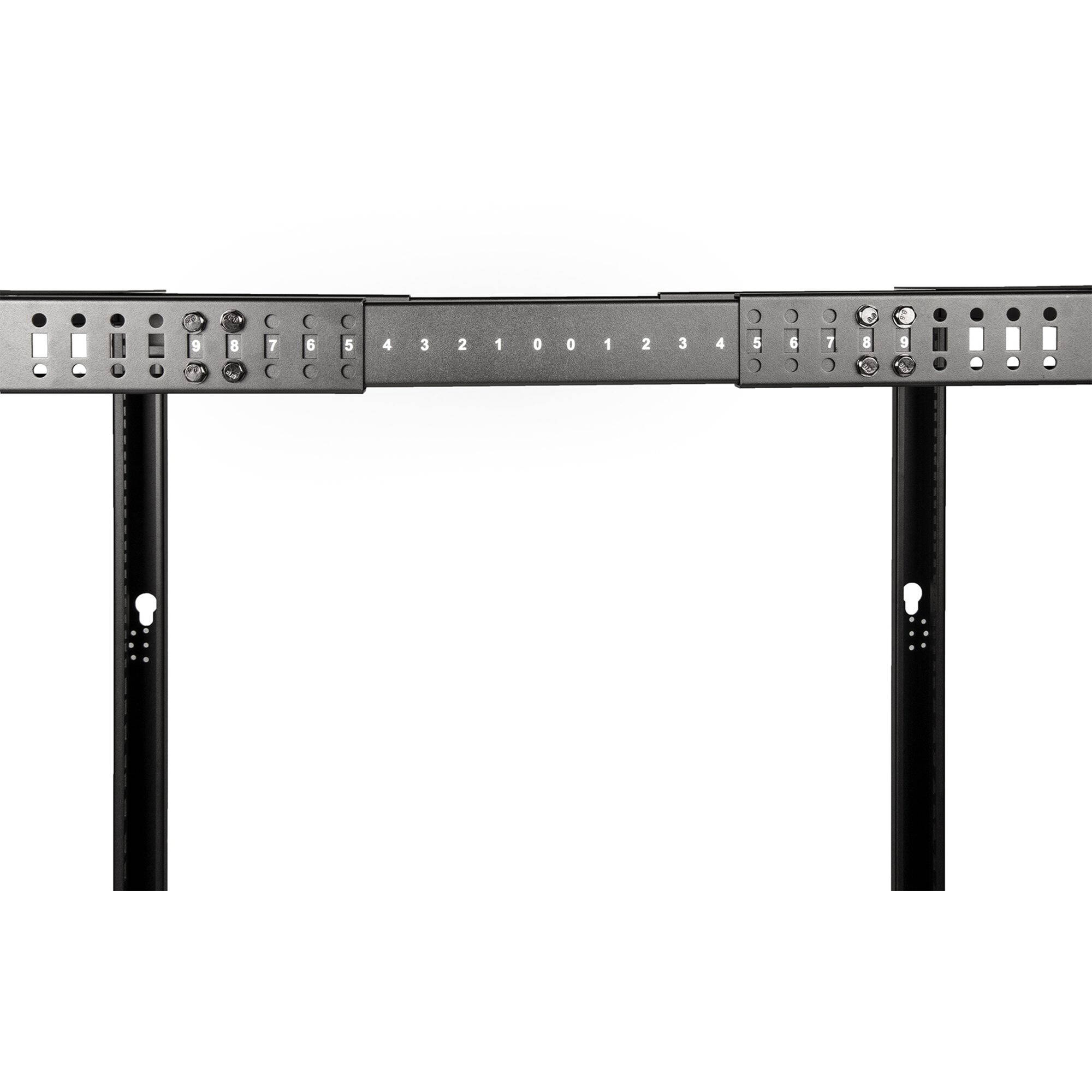 SOLIDRACK 18U ADJUSTABLE DEPTH OPEN FRAME 4 POST RACK W/ CASTERS - 1200 LBS WEIG — view 7