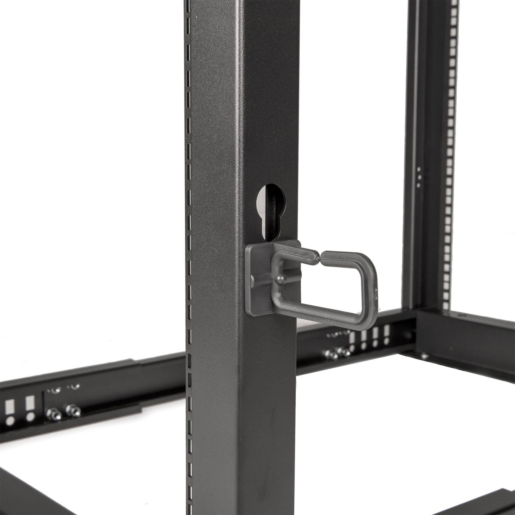 SOLIDRACK 18U ADJUSTABLE DEPTH OPEN FRAME 4 POST RACK W/ CASTERS - 1200 LBS WEIG — view 8